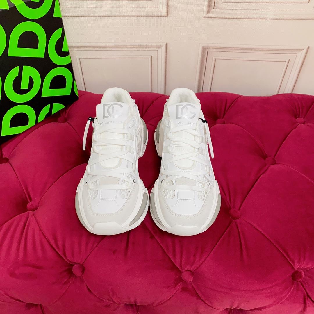 Dolce & Gabbana Mixed-Material Airmaster Sneakers - FashionPlug