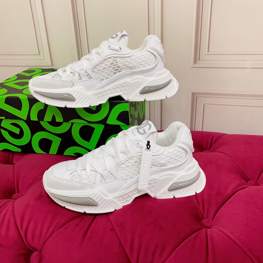 Dolce & Gabbana Mixed-Material Airmaster Sneakers - FashionPlug