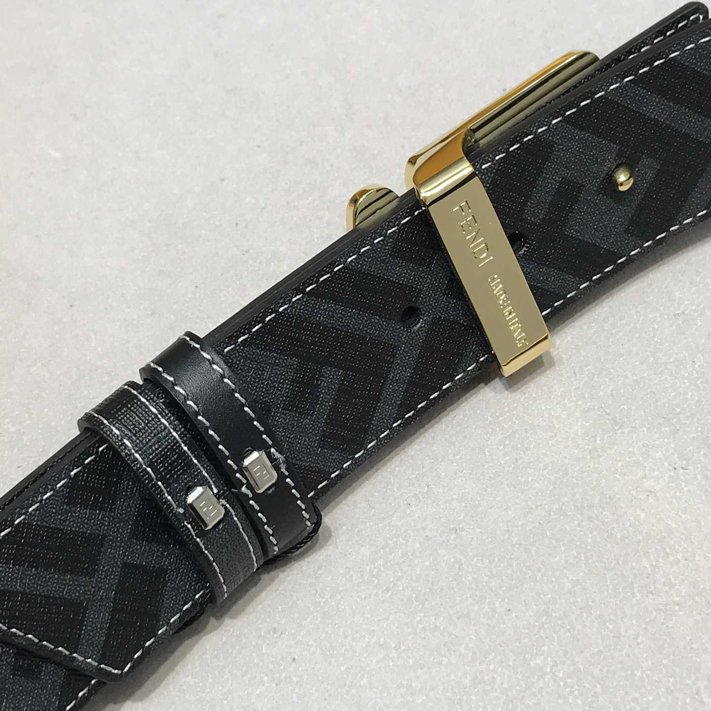 Fendi Black Leather Belt - FashionPlug
