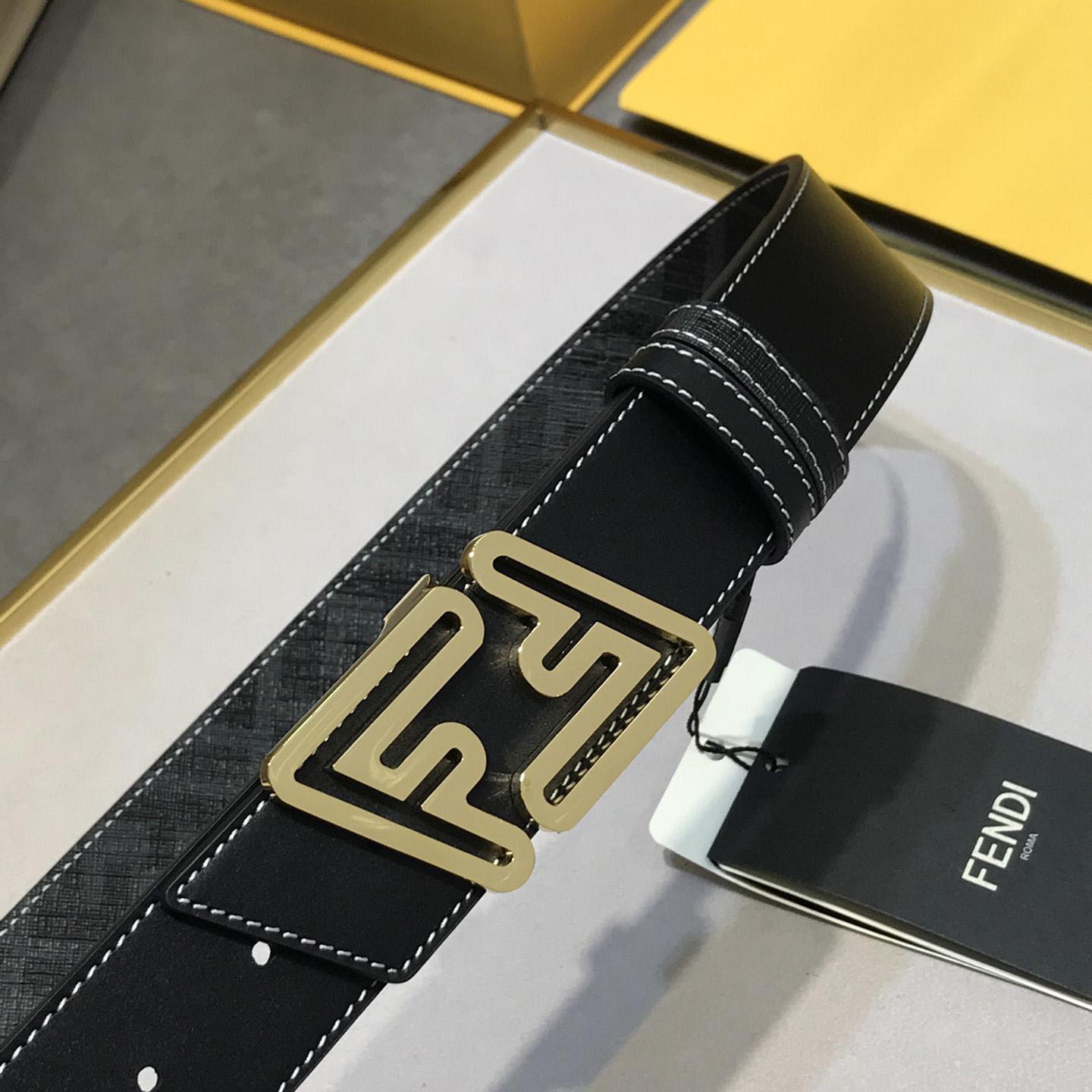 Fendi Black Leather Belt - FashionPlug