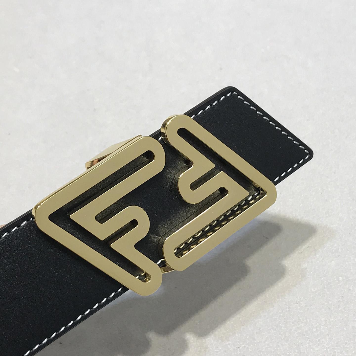 Fendi Black Leather Belt - FashionPlug
