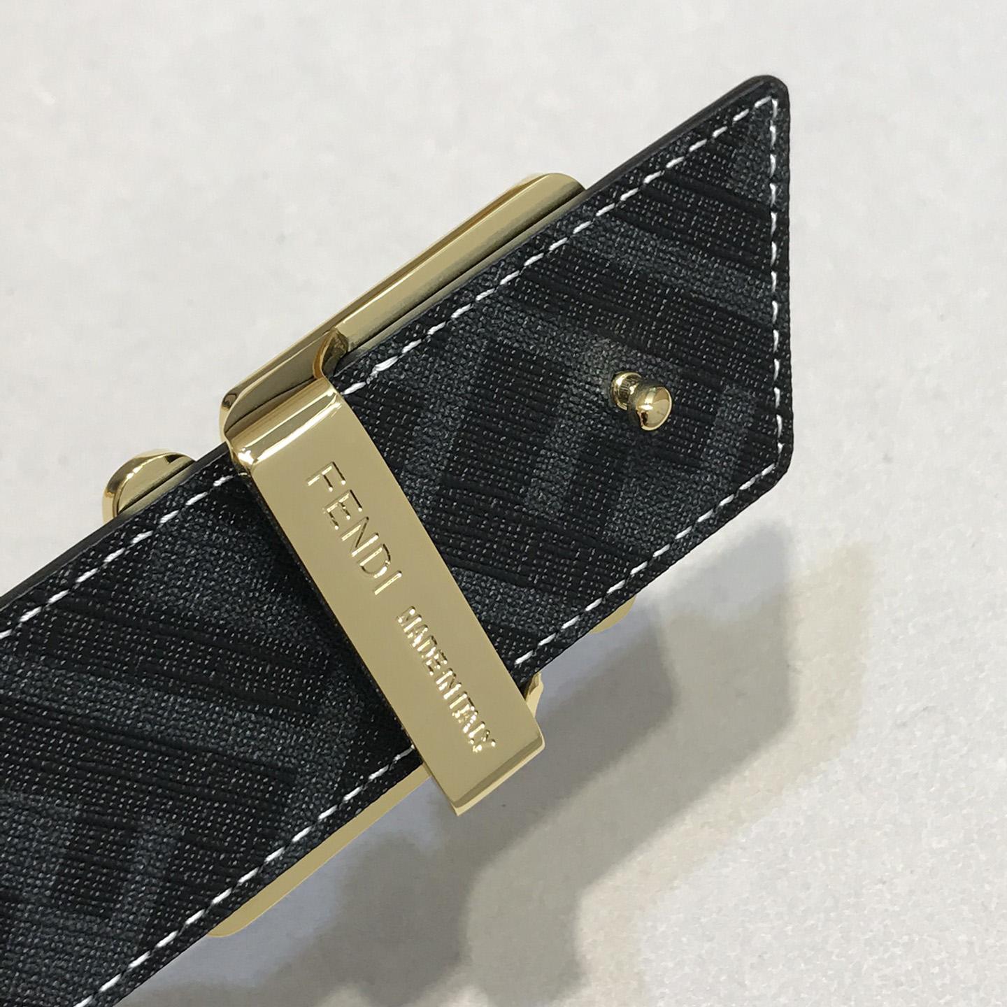 Fendi Black Leather Belt - FashionPlug