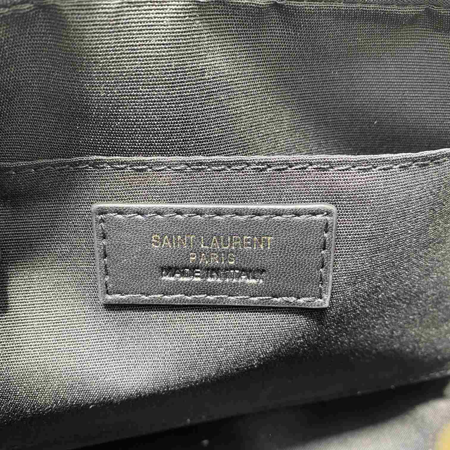 Saint Laurent Lou Camera Bag In Crocodile-Embossed Shiny Leather - FashionPlug