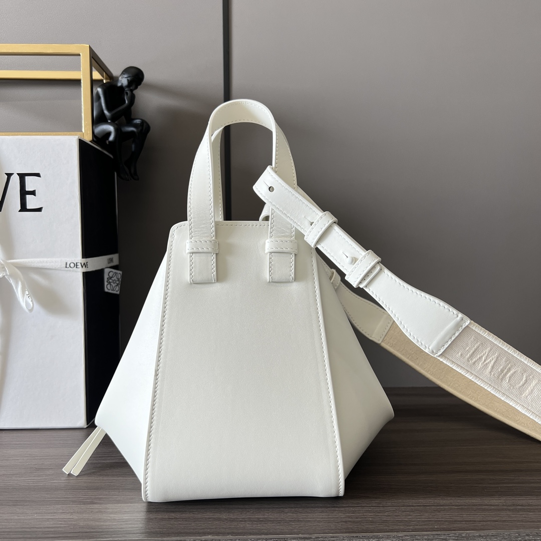 Loewe Compact Hammock In Satin Calfskin - FashionPlug