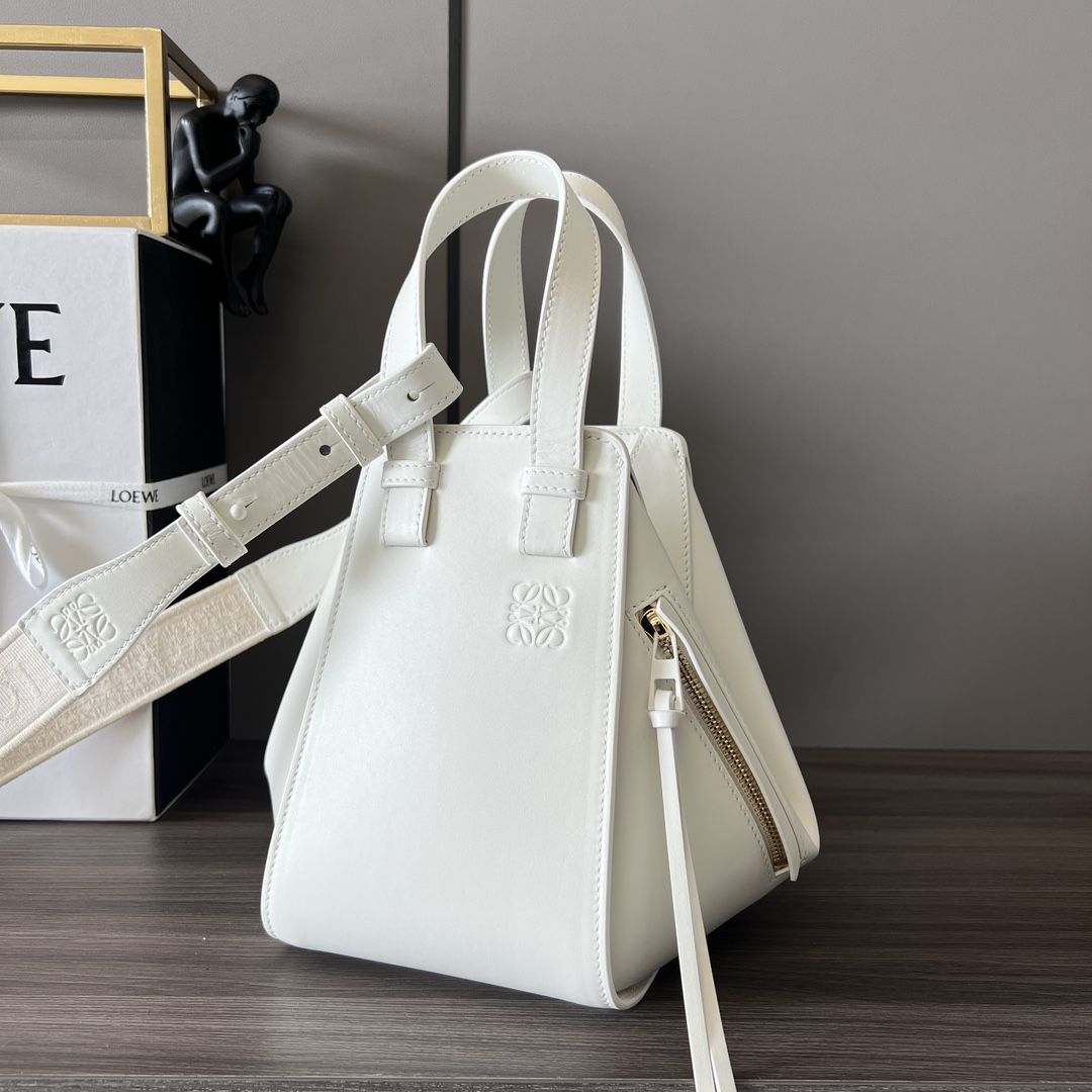 Loewe Compact Hammock In Satin Calfskin - FashionPlug