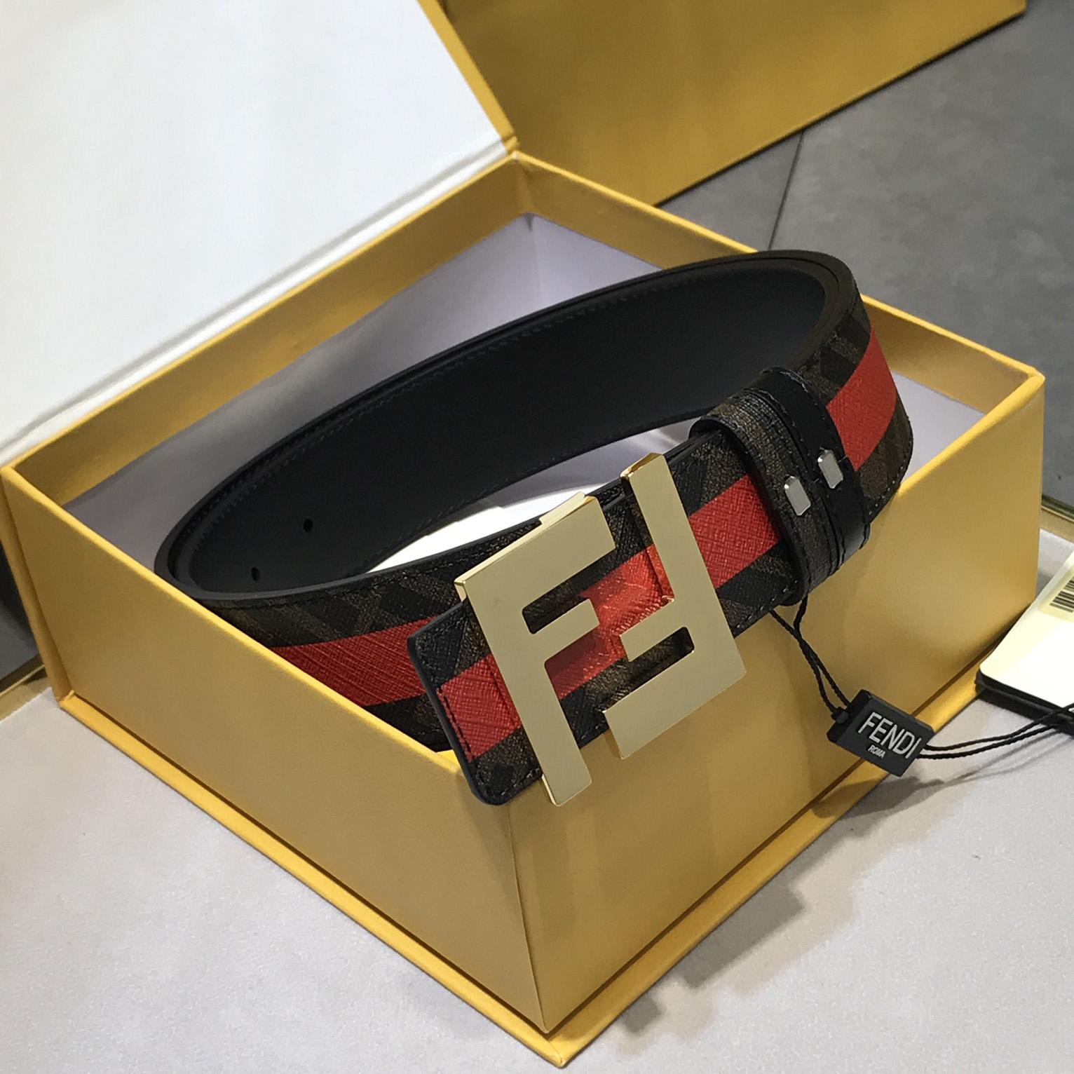 Black Reversible Leather Belt - FashionPlug