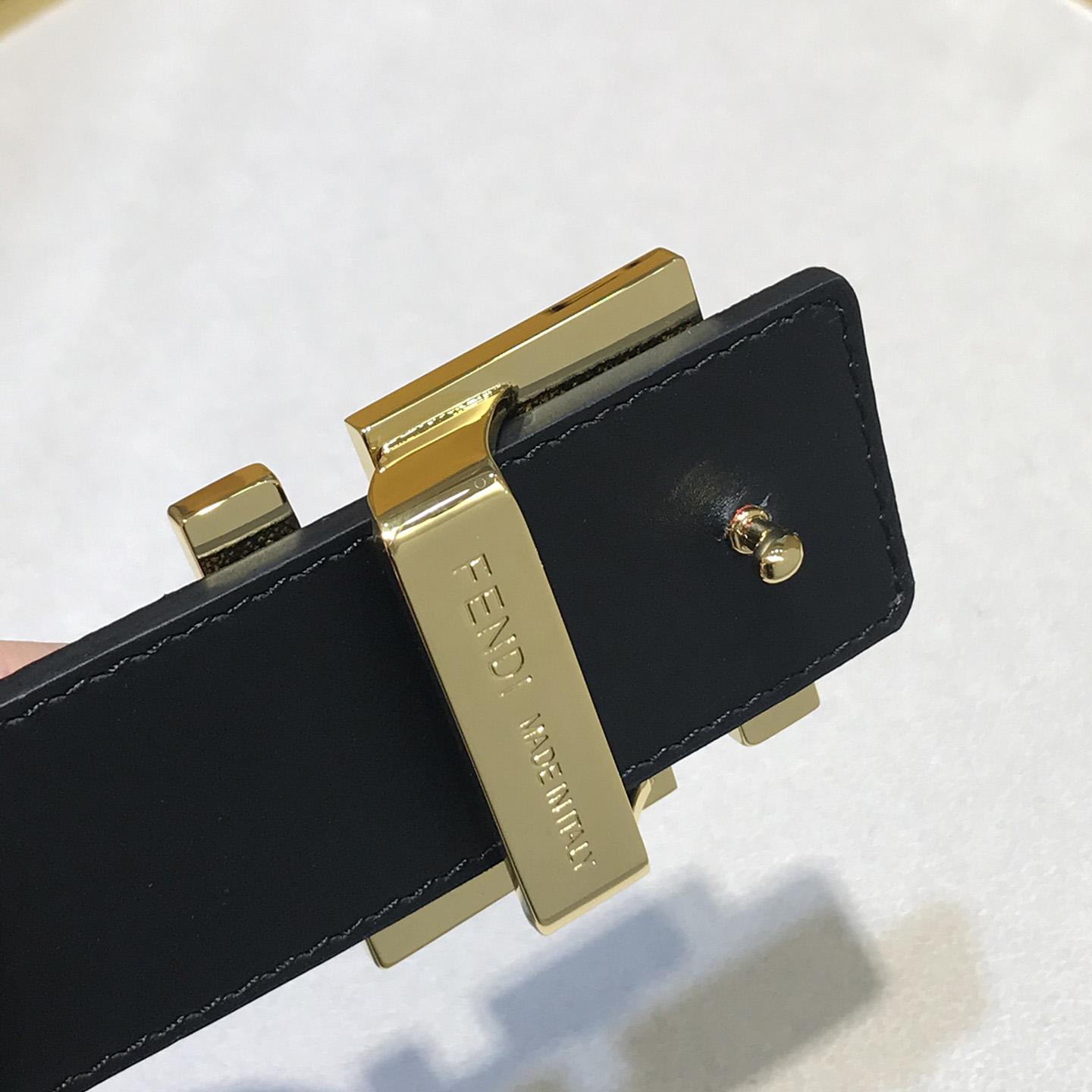 Black Reversible Leather Belt - FashionPlug