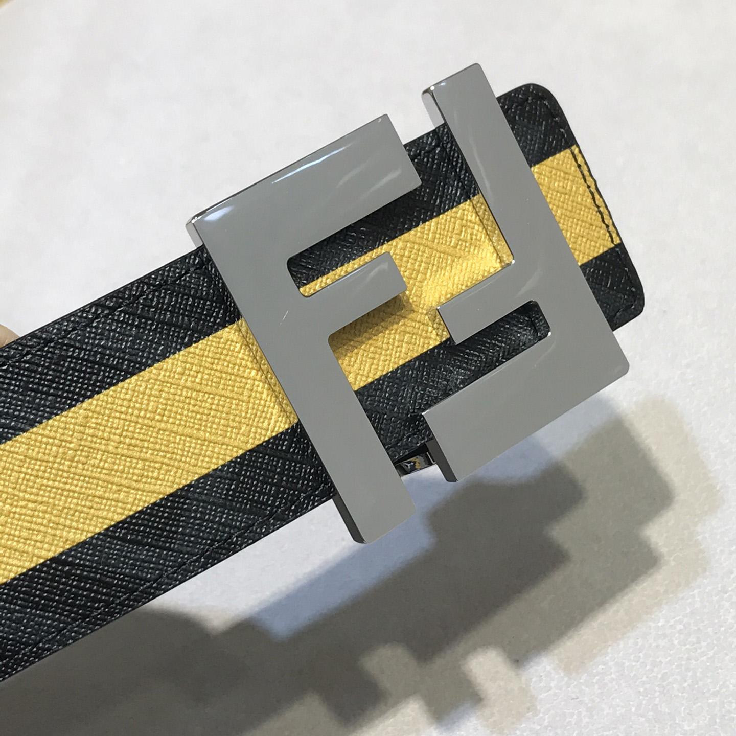 Fendi Black Reversible Leather Belt - FashionPlug
