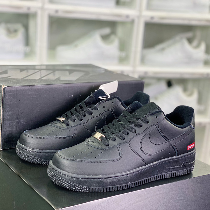 Supreme x Nike Air Force 1 Low 2020"Black"Sneaker    CU9225-001 - FashionPlug