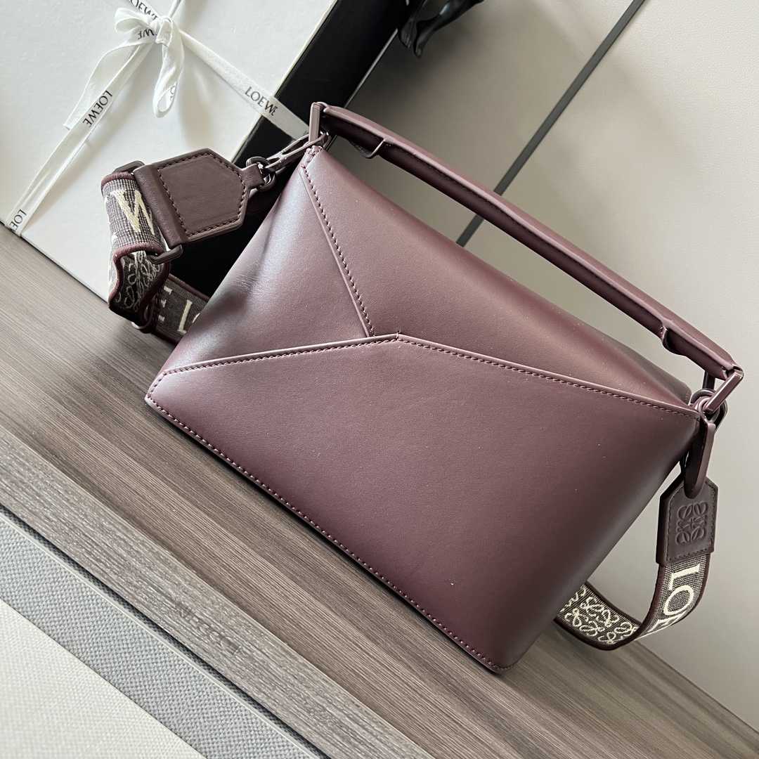 Loewe Small Puzzle Edge Bag In Satin Calfskin - FashionPlug