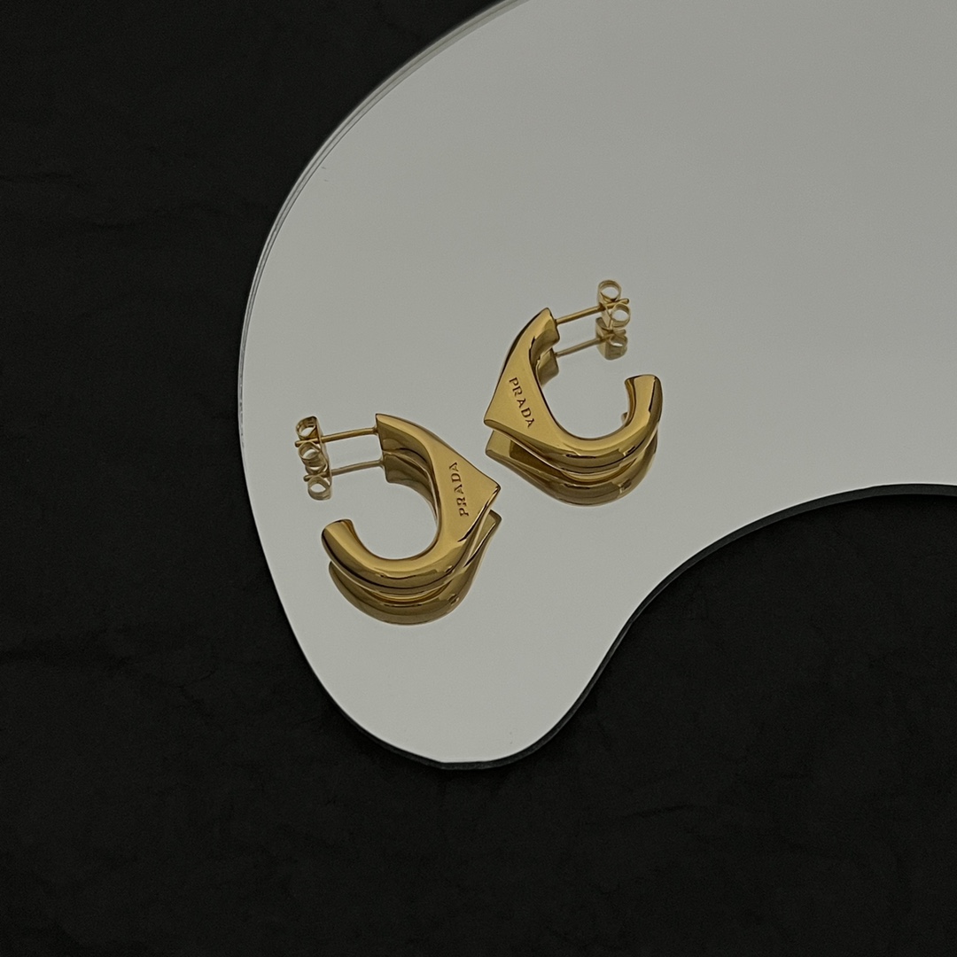 Prada Eternal Gold Small Earrings In Yellow Gold - FashionPlug