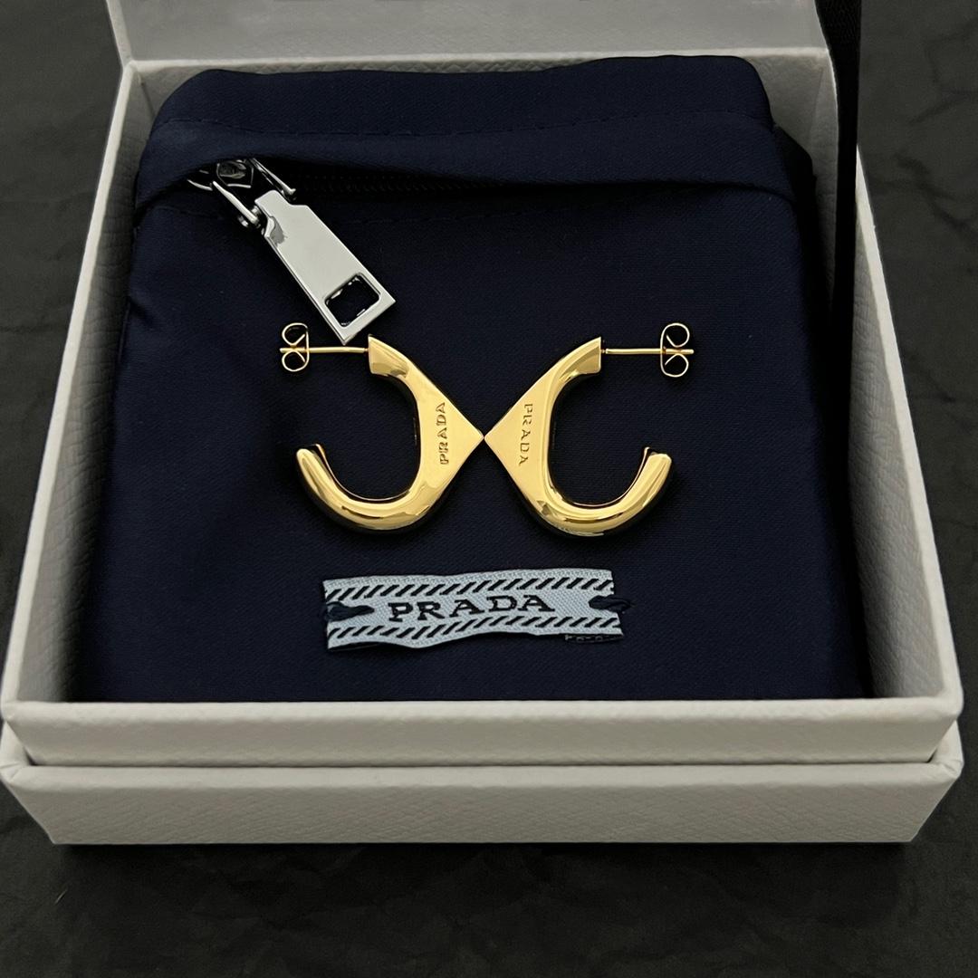 Prada Eternal Gold Small Earrings In Yellow Gold - FashionPlug