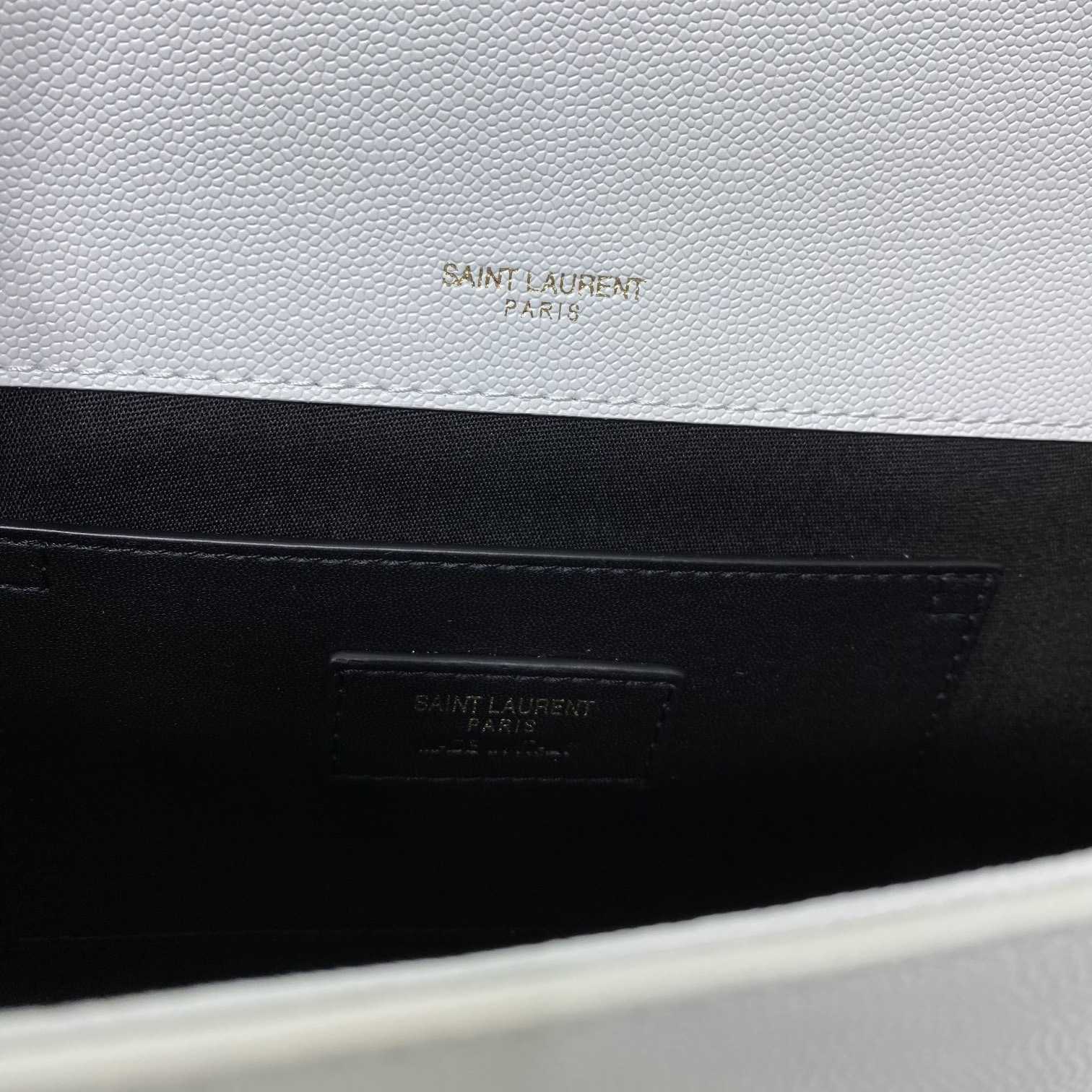 Saint Laurent Kate Medium Chain Bag In Grain De Poudre Embossed Leather - FashionPlug