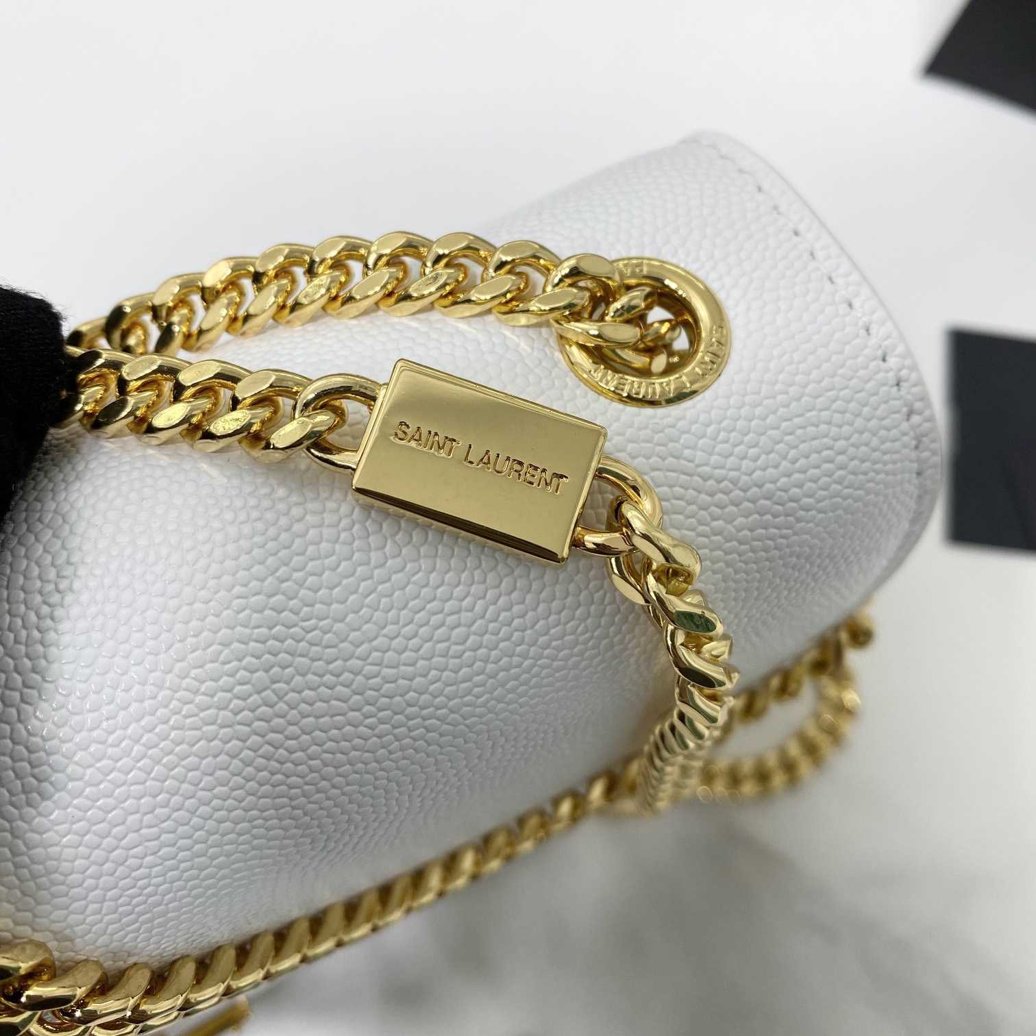 Saint Laurent Kate Medium Chain Bag In Grain De Poudre Embossed Leather - FashionPlug