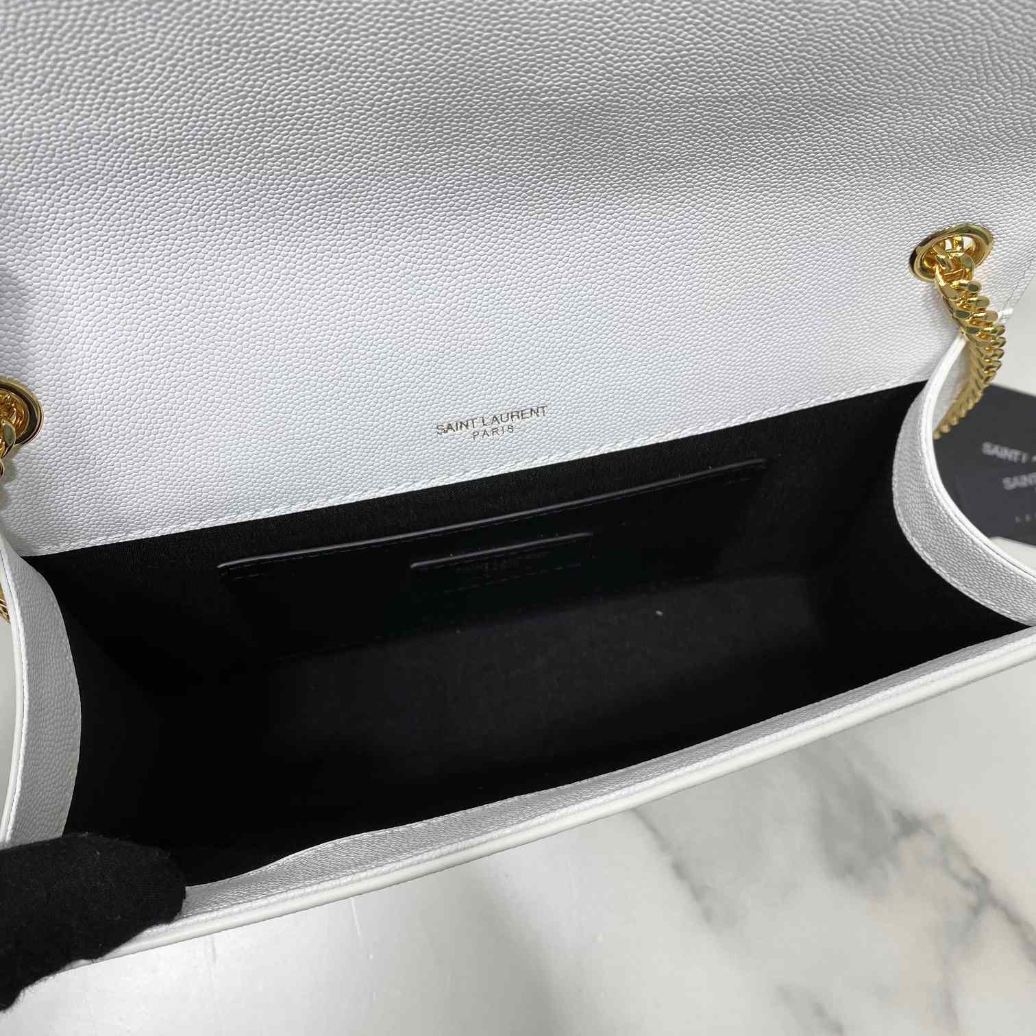 Saint Laurent Kate Medium Chain Bag In Grain De Poudre Embossed Leather - FashionPlug