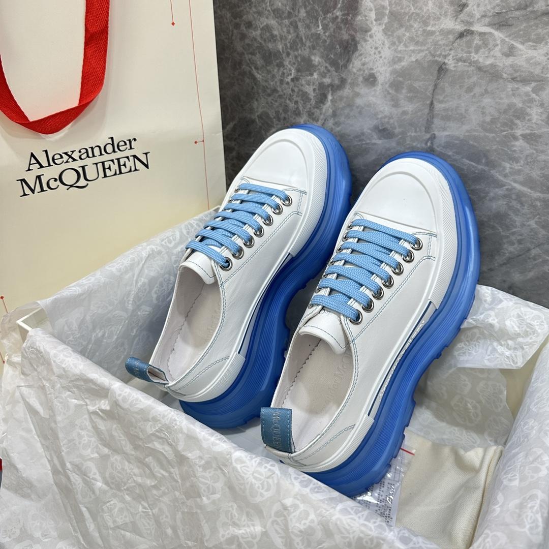 Alexander Mqueen Tread Slick Low Lace Up Sneaker  - FashionPlug