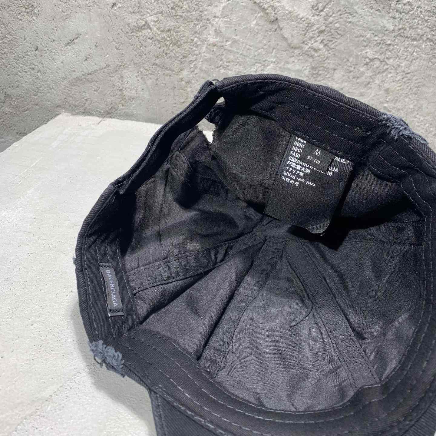 Balenciaga Cap Destroyed Piercing - FashionPlug