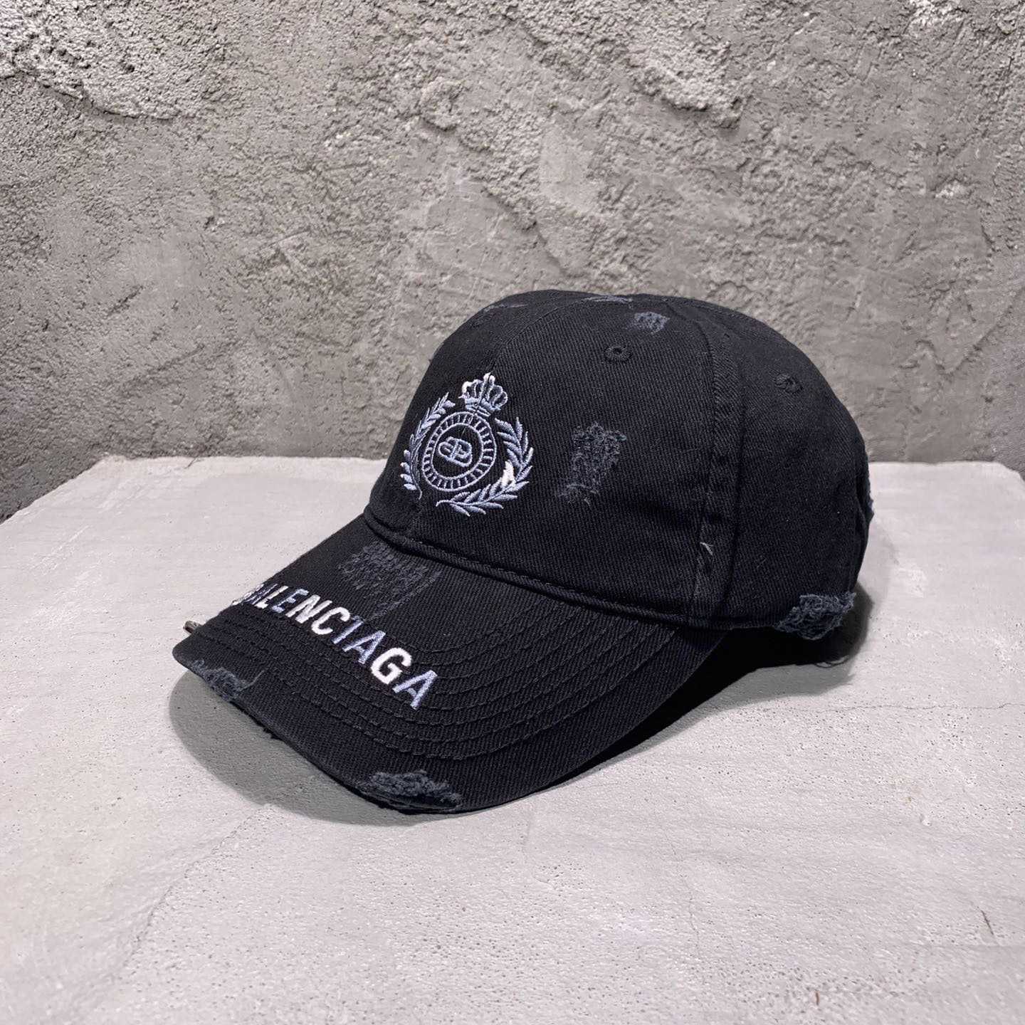 Balenciaga Cap Destroyed Piercing - FashionPlug