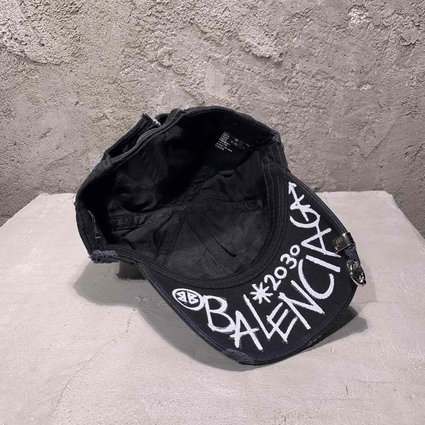 Balenciaga Cap Destroyed Piercing - FashionPlug