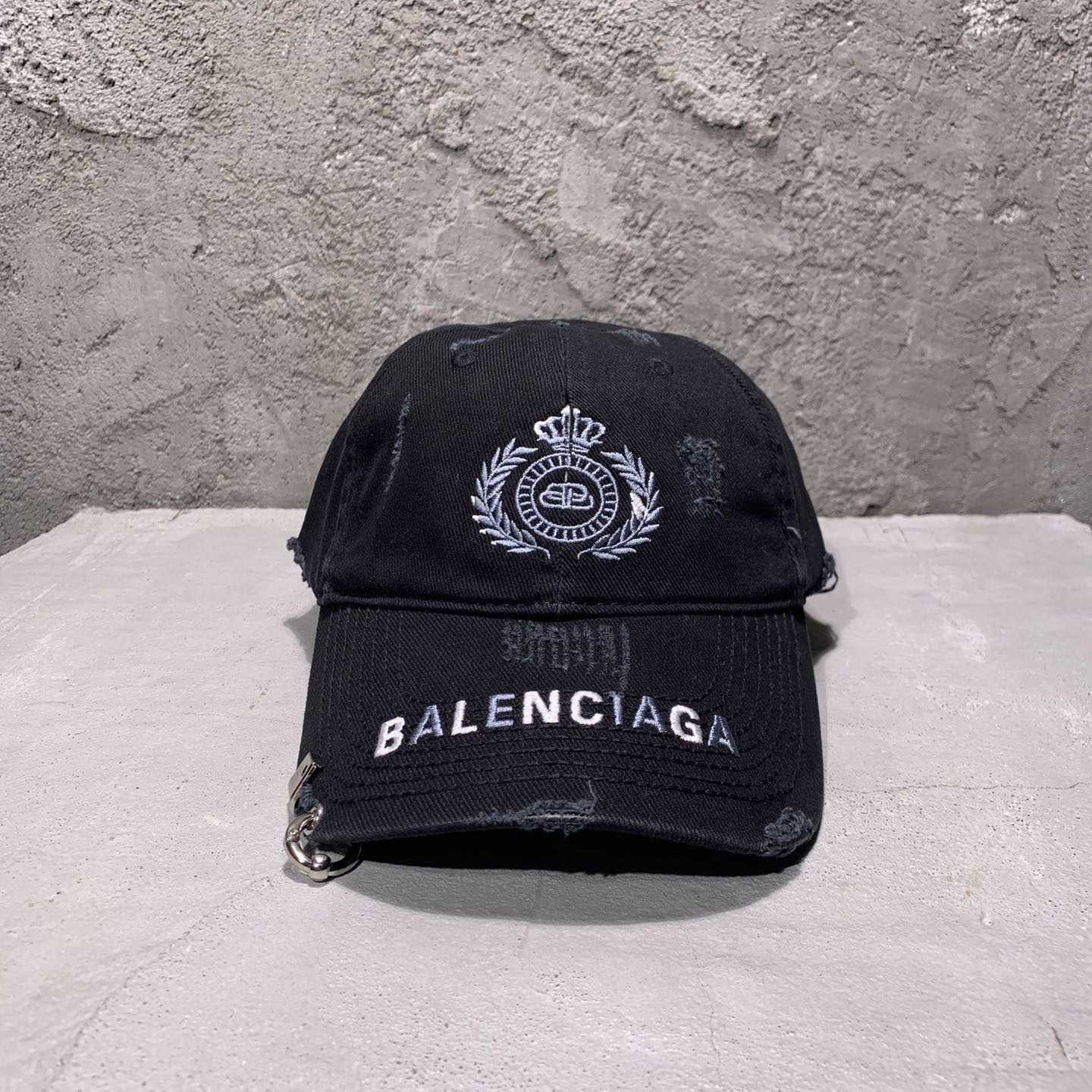 Balenciaga Cap Destroyed Piercing - FashionPlug