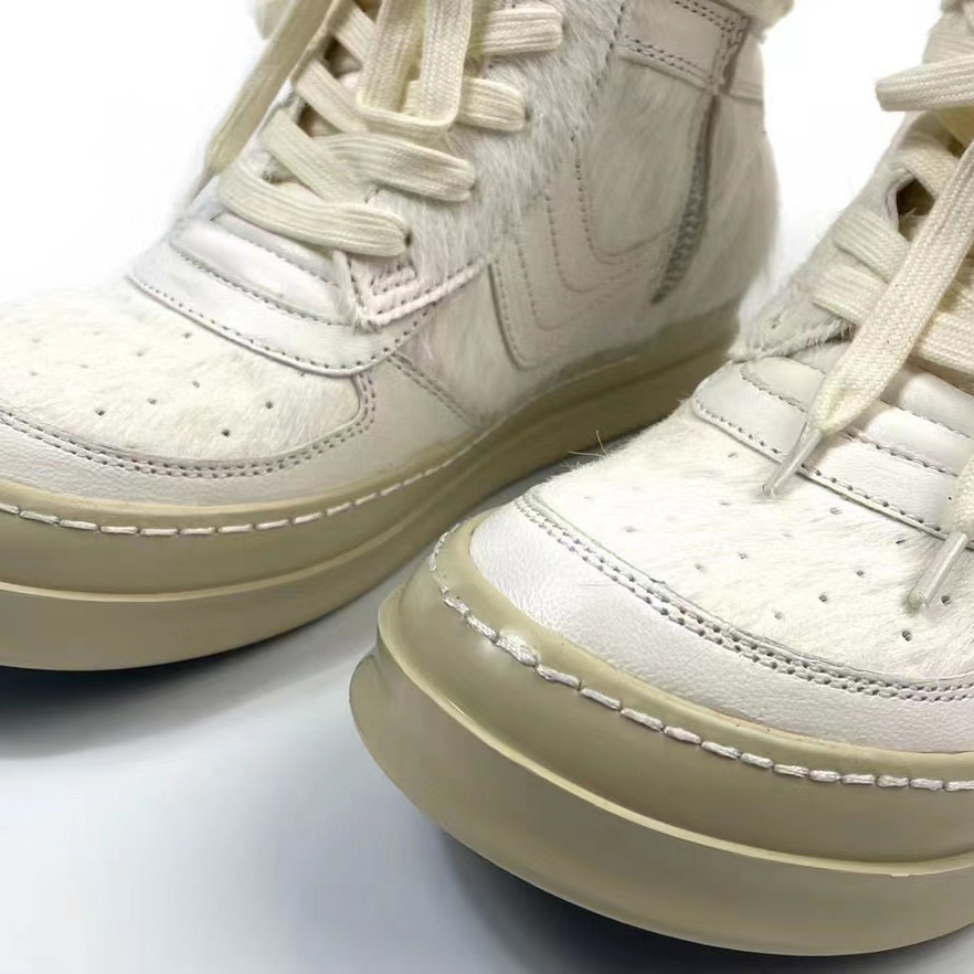 Rick Owens Dunks High-Top Sneakers - FashionPlug