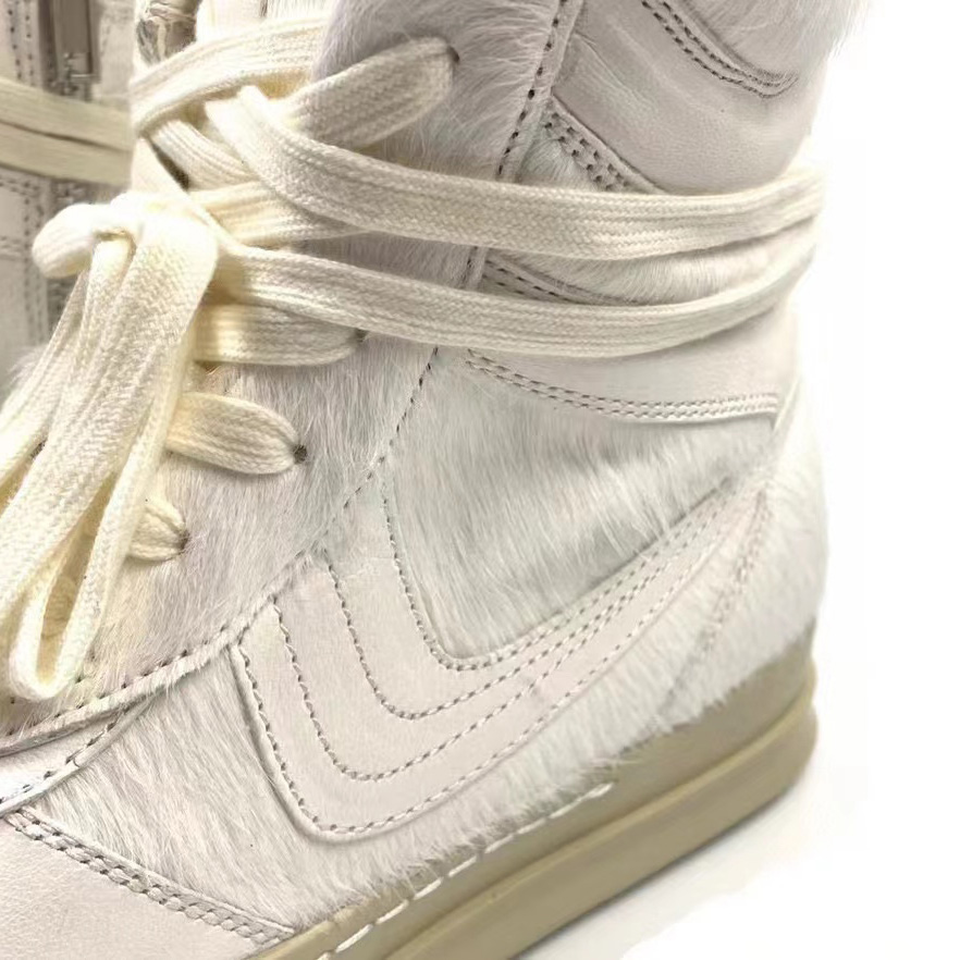 Rick Owens Dunks High-Top Sneakers - FashionPlug