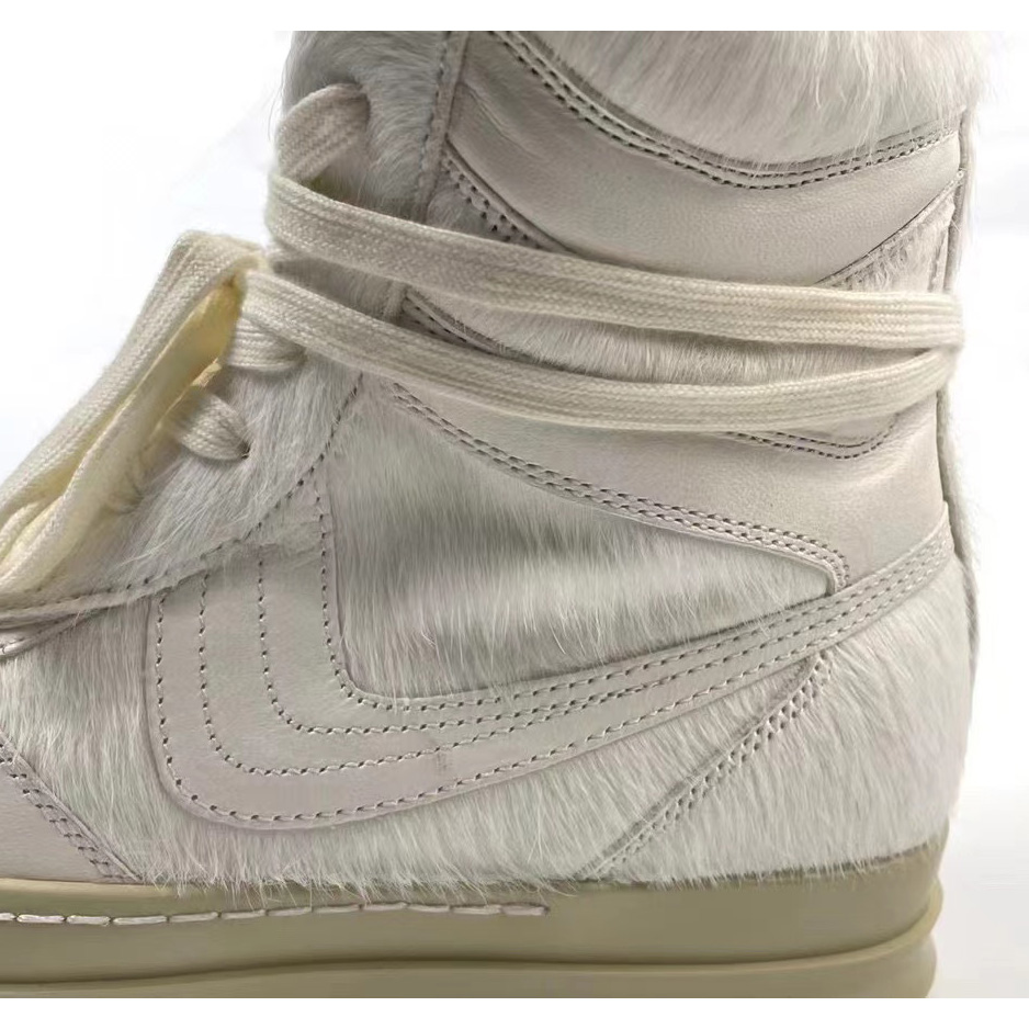 Rick Owens Dunks High-Top Sneakers - FashionPlug