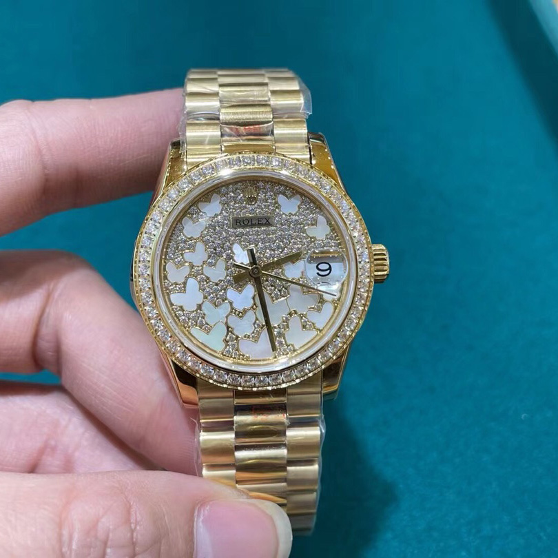 Rolex Yellow Gold Datejust 31 Watch - FashionPlug
