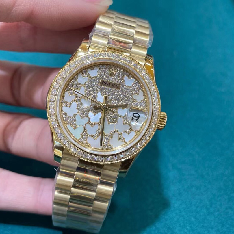 Rolex Yellow Gold Datejust 31 Watch - FashionPlug