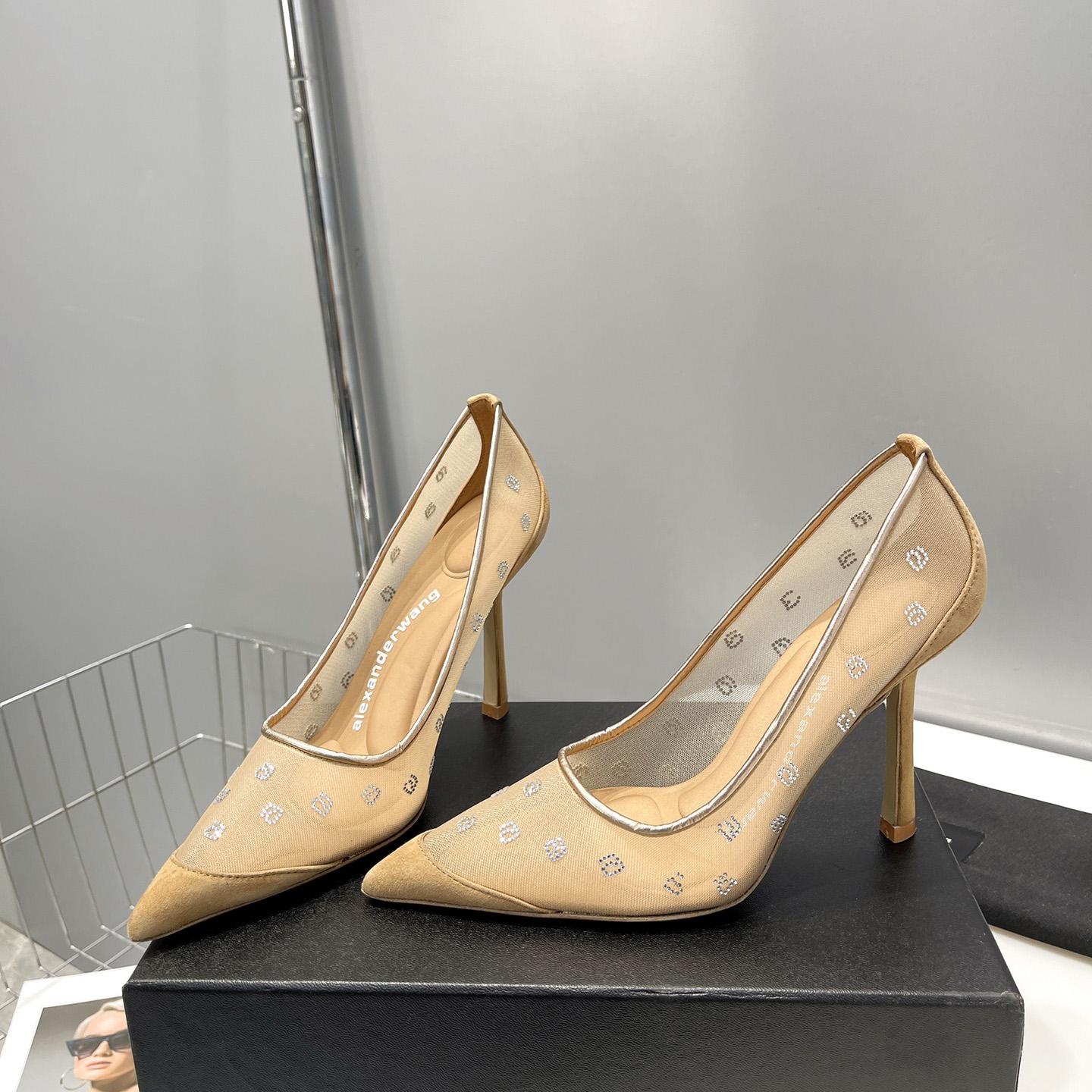 Alexander Wang Delphine 105 Pump In Mesh/Crystal - FashionPlug