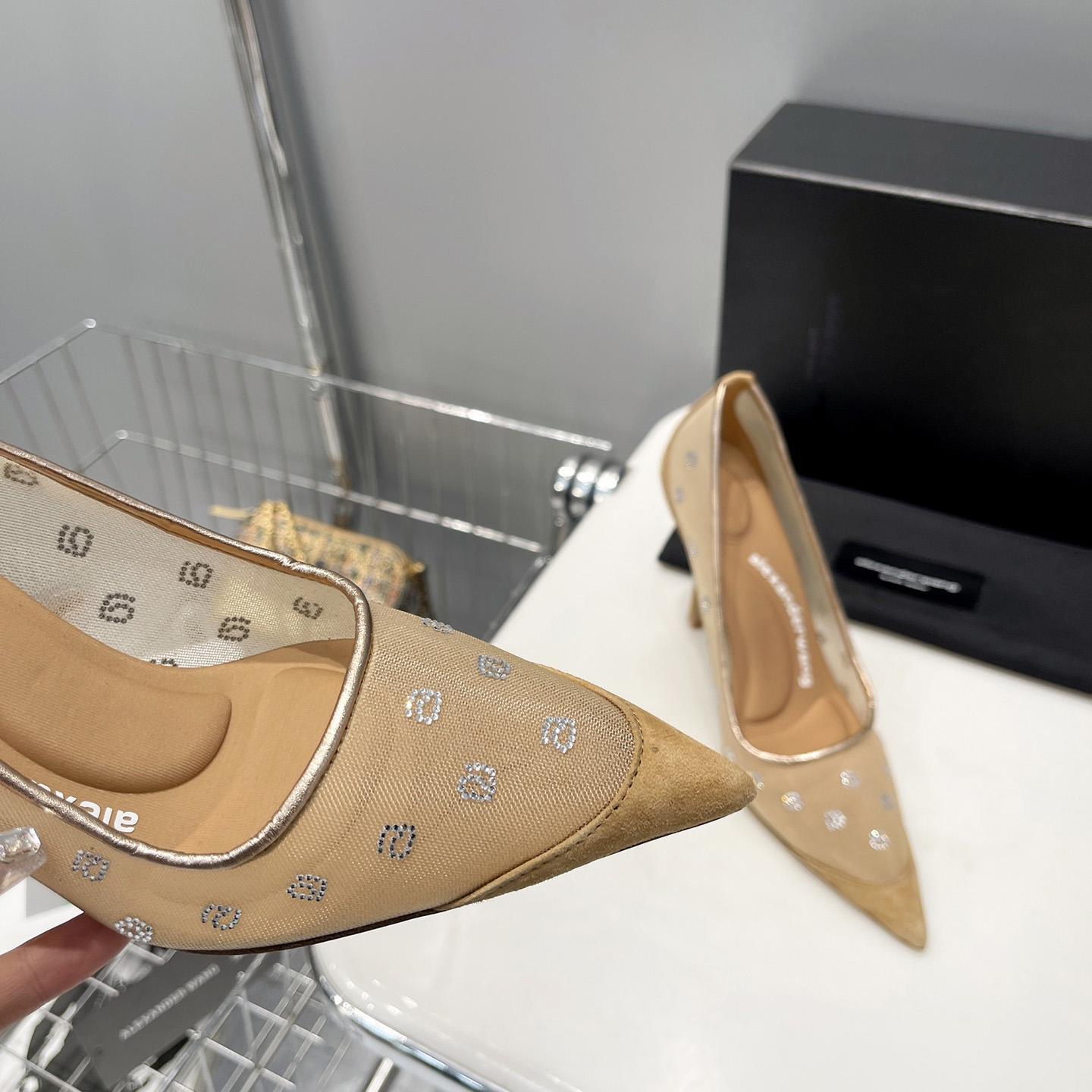 Alexander Wang Delphine 105 Pump In Mesh/Crystal - FashionPlug