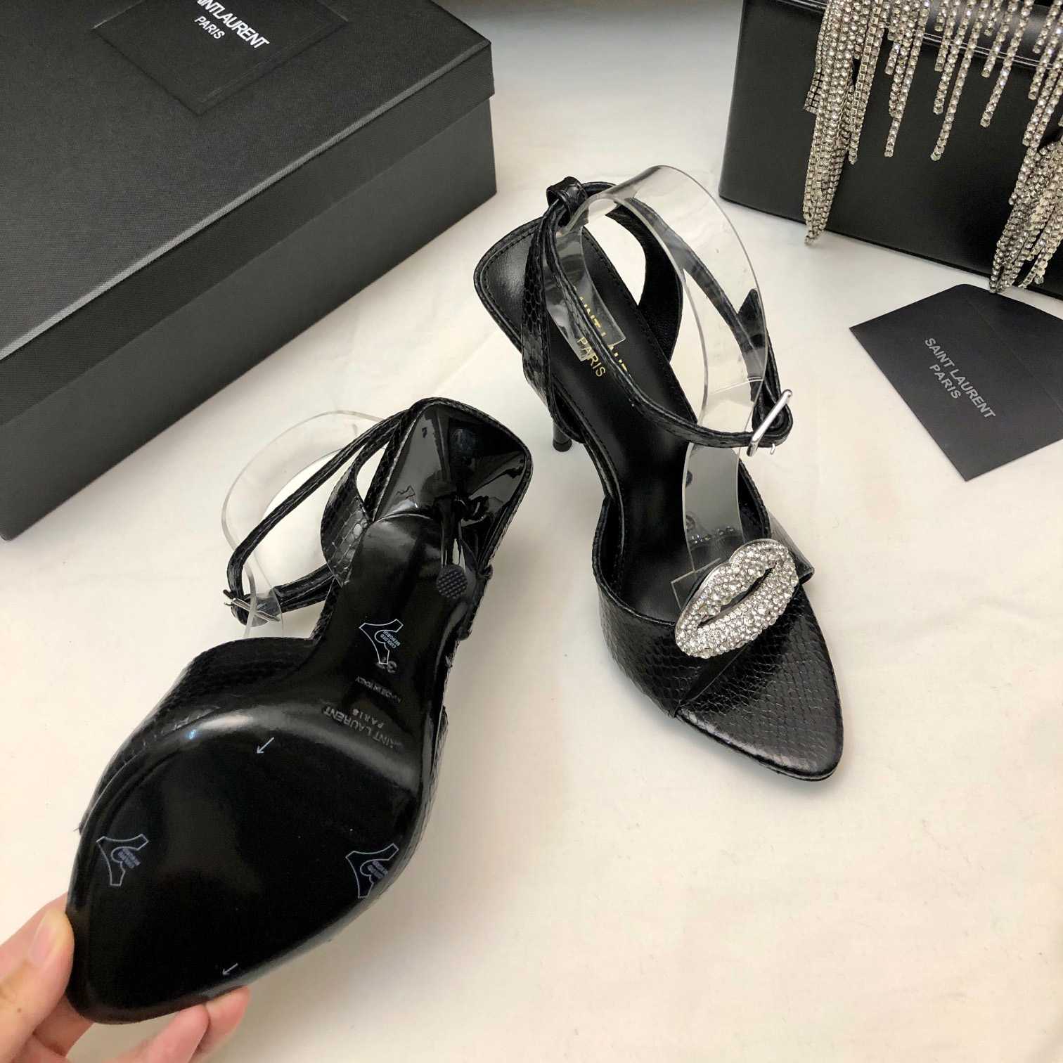 Saint Laurent Crystal-embellished Sandals - FashionPlug