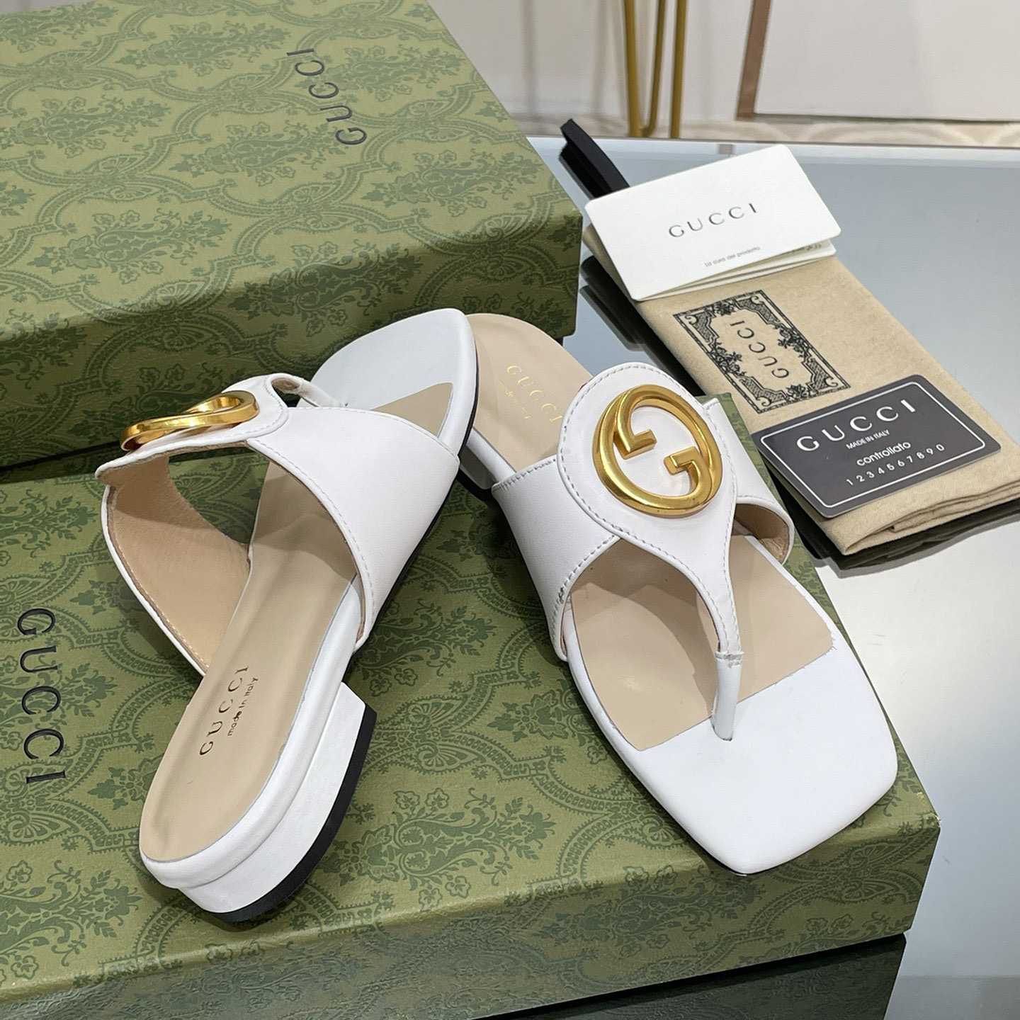 Gucci Women's Gucci Blondie Thong Sandal - FashionPlug
