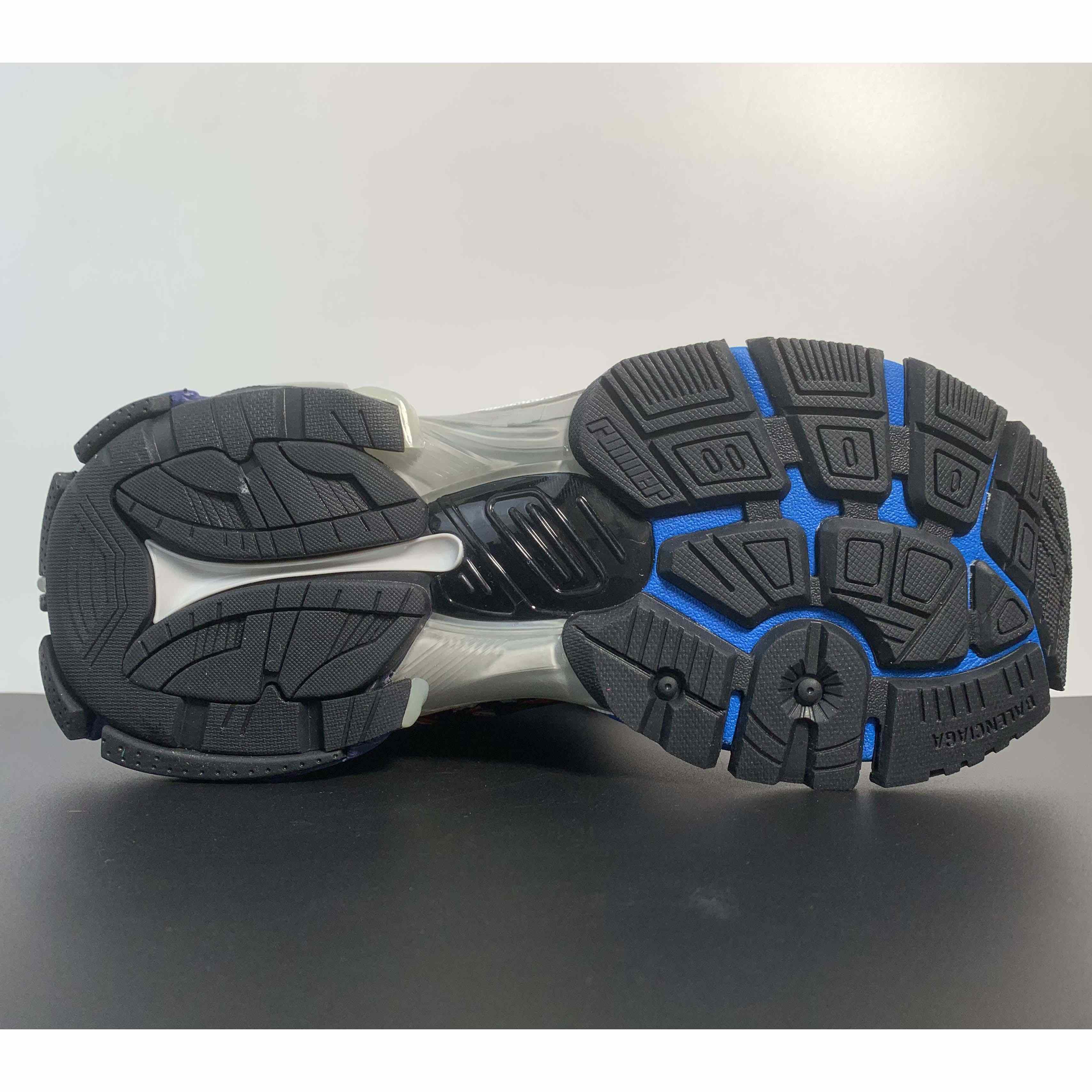 Balenciaga Runner Graffiti Sneaker In Blue - FashionPlug