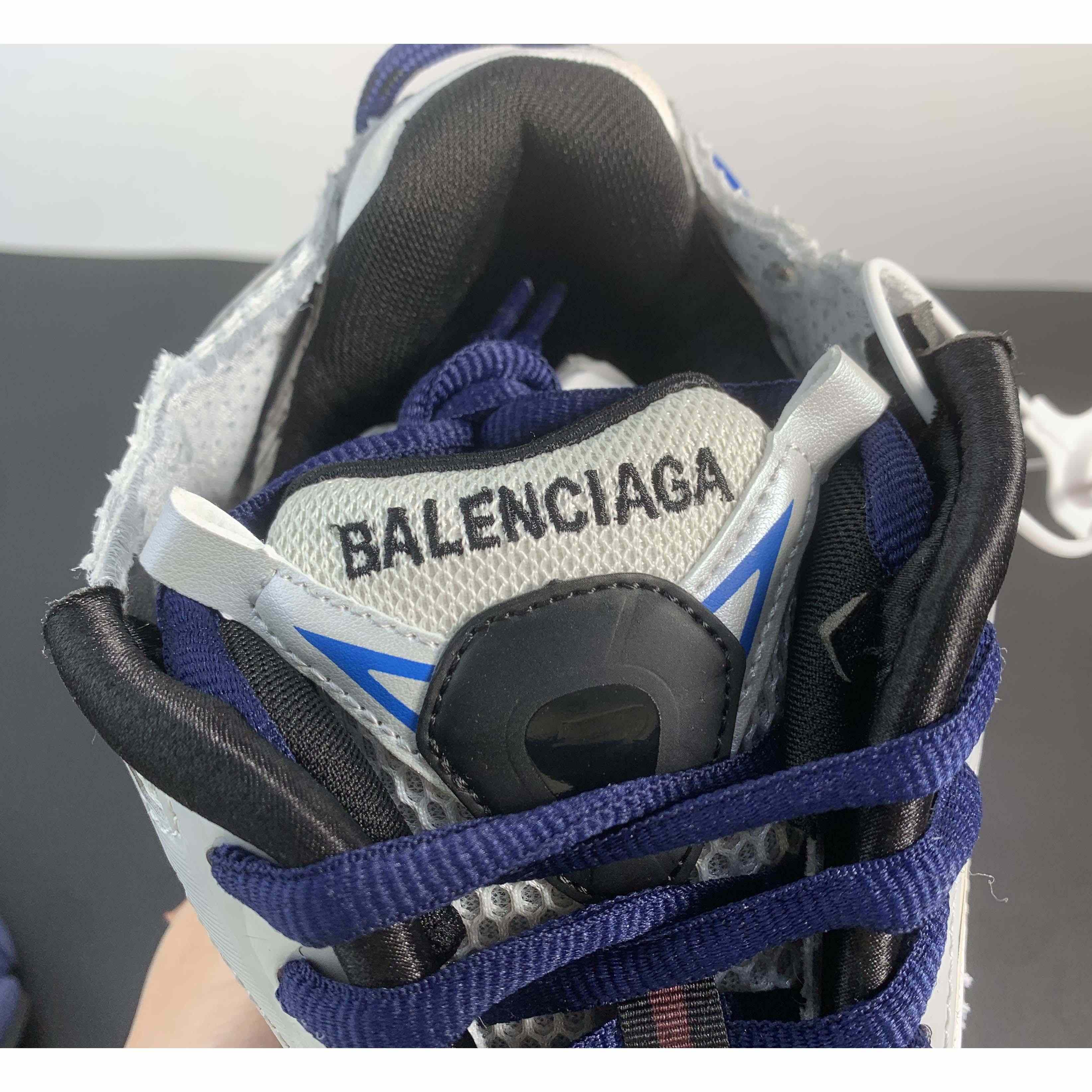 Balenciaga Runner Graffiti Sneaker In Blue - FashionPlug
