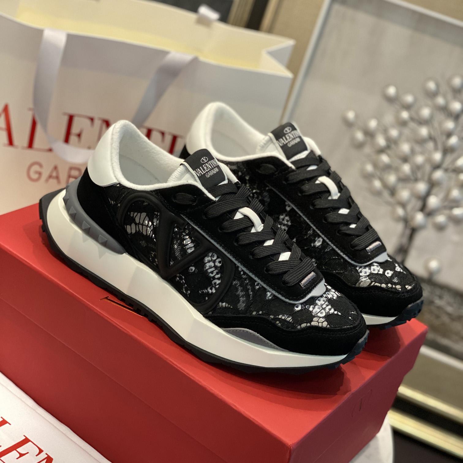 Valenti Lace And Mesh Lacerunner Sneaker  - FashionPlug