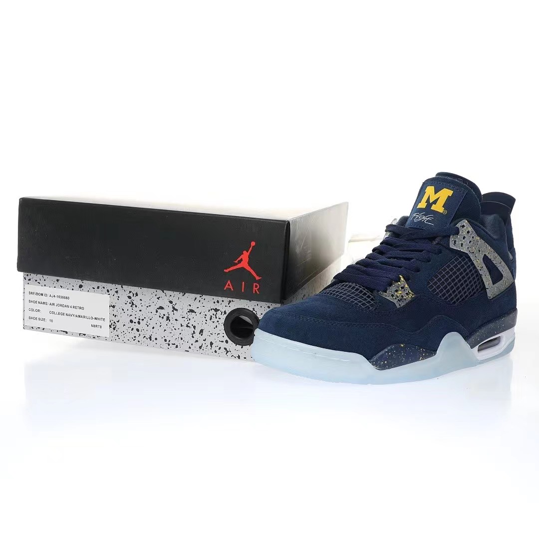 Nike Air Jordan 4 Retro PEUniversity of Michigan Sneaker      Ct8532-148 - FashionPlug