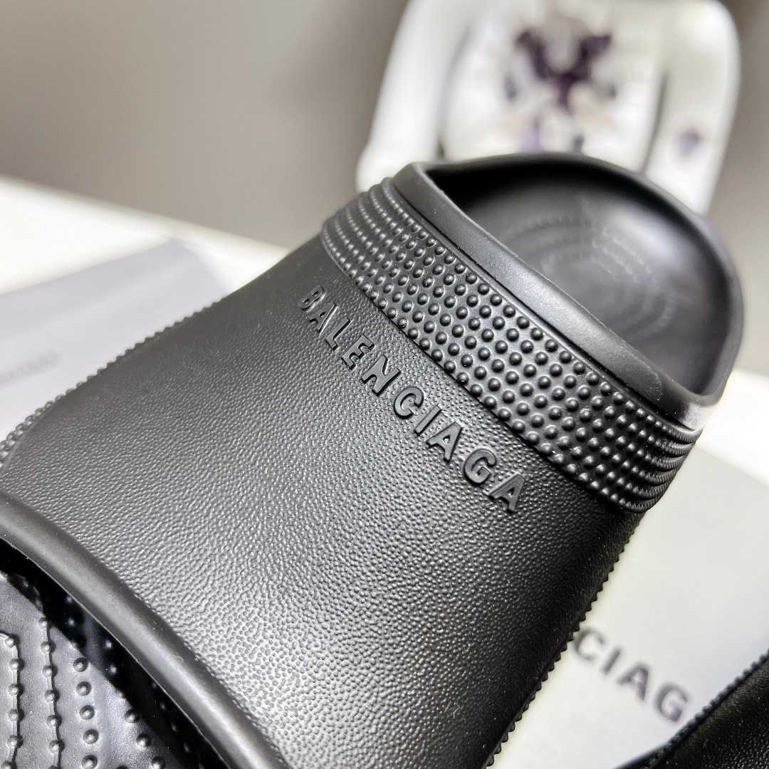 Balenciaga Women's Pool Crocs™ Slide Sandal In Black  - FashionPlug