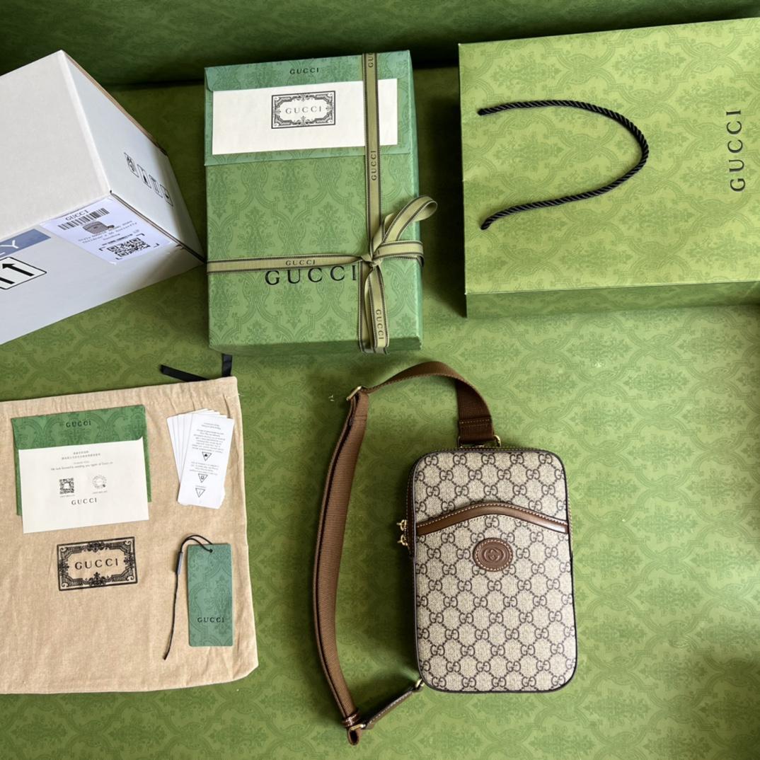 Gucci Sling Backpack With Interlocking G(24*16*5cm) - FashionPlug