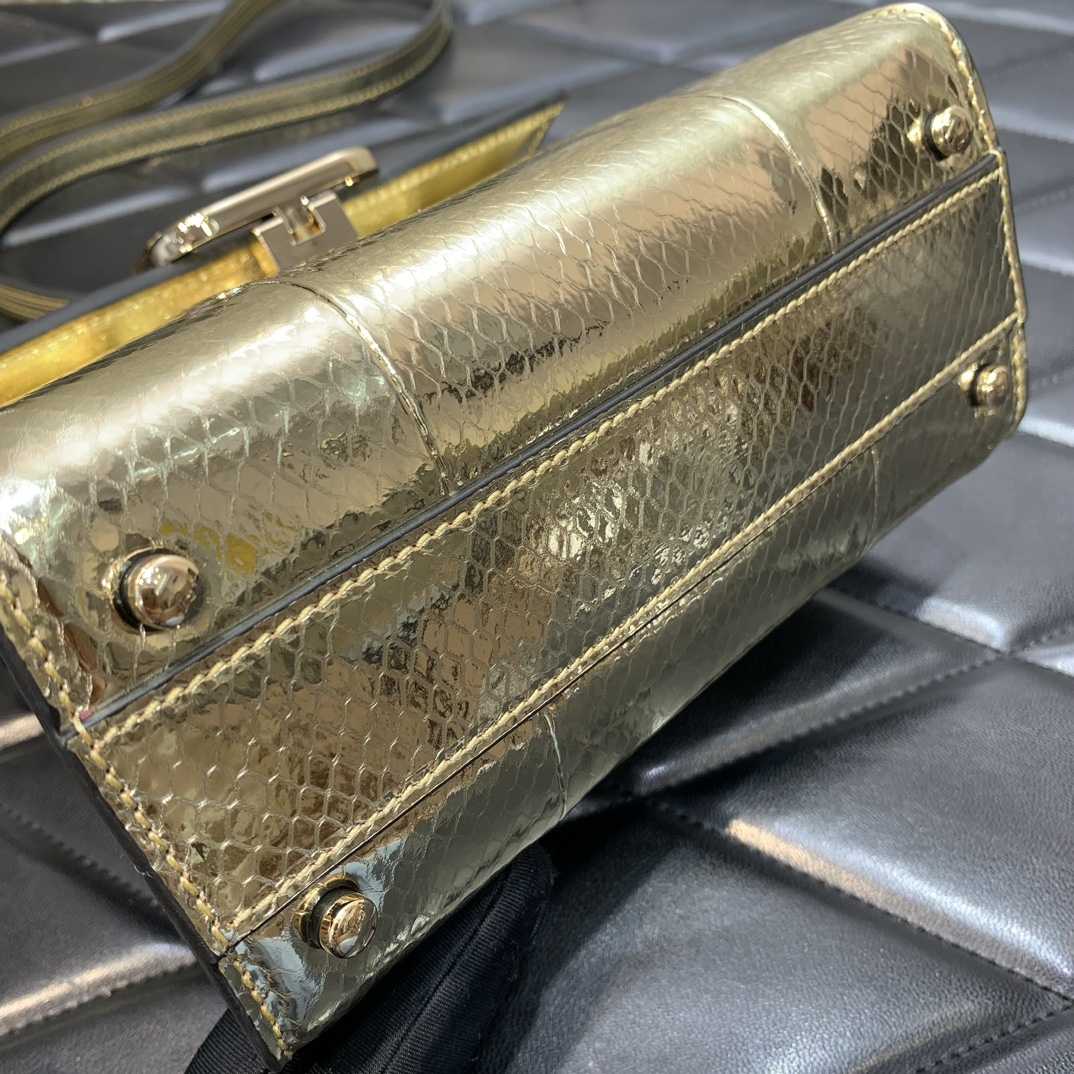 Valenti Small Vsling Metallic Ayers Leather Handbag  - FashionPlug