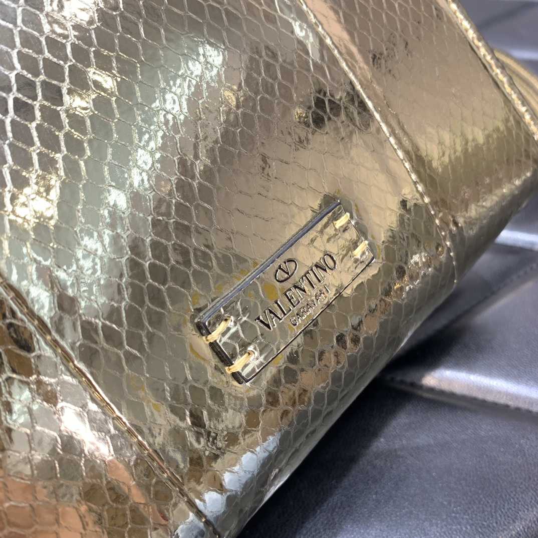 Valenti Small Vsling Metallic Ayers Leather Handbag  - FashionPlug
