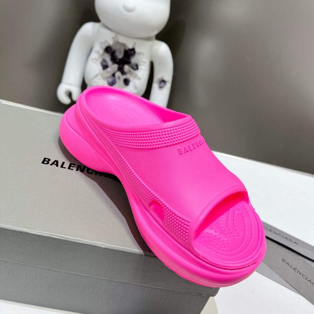 Balenciaga Women's Pool Crocs™ Slide Sandal In Pink - FashionPlug