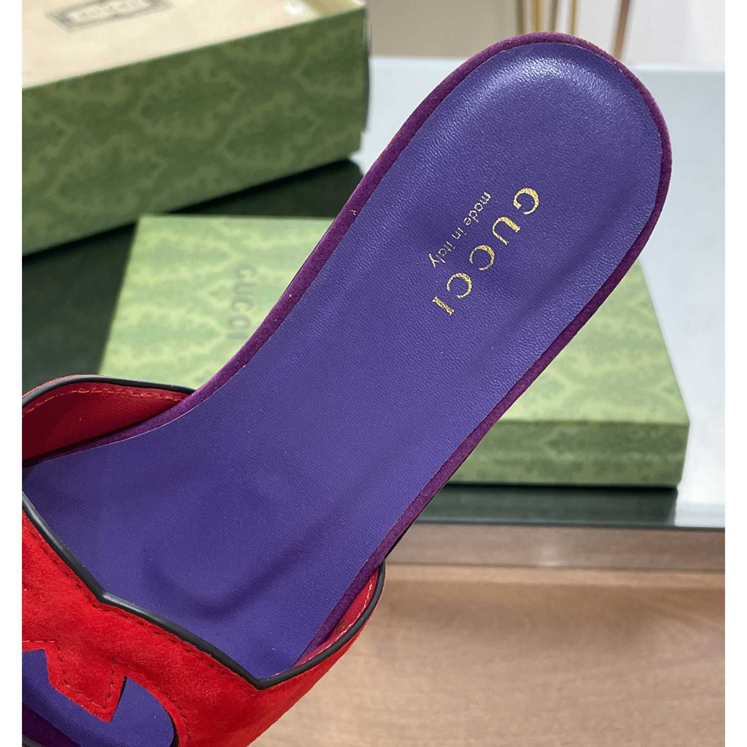 Gucci Women's Interlocking G Cut-out Slide Sandal - FashionPlug