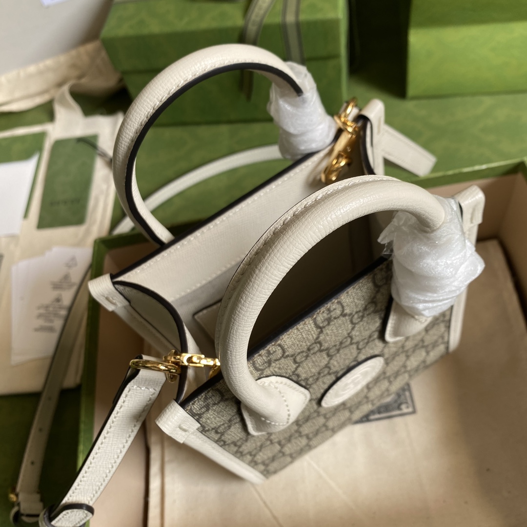 Gucci Mini Tote Bag With Interlocking G(16*20*7cm) - FashionPlug