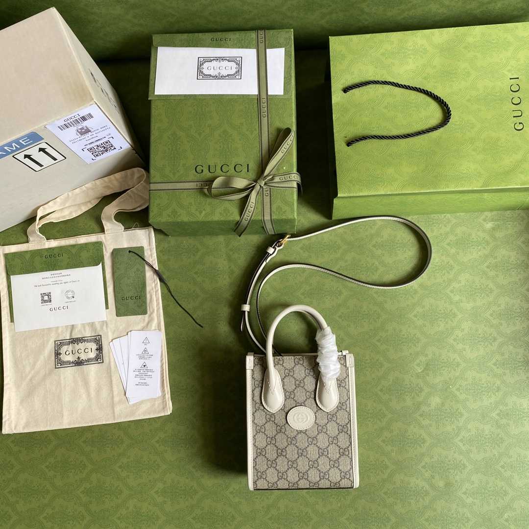 Gucci Mini Tote Bag With Interlocking G(16*20*7cm) - FashionPlug