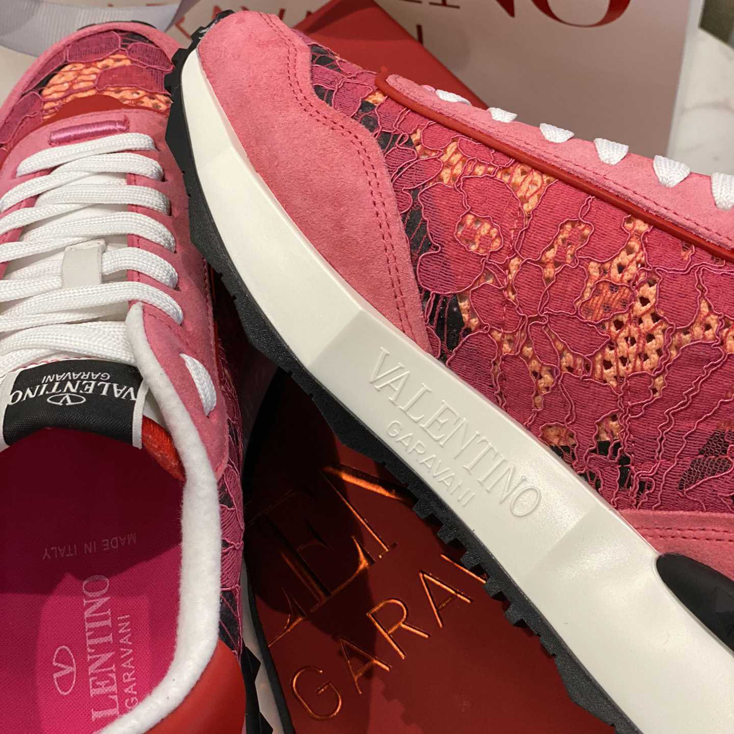 Valenti  Lace And Mesh Lacerunner Sneaker  - FashionPlug