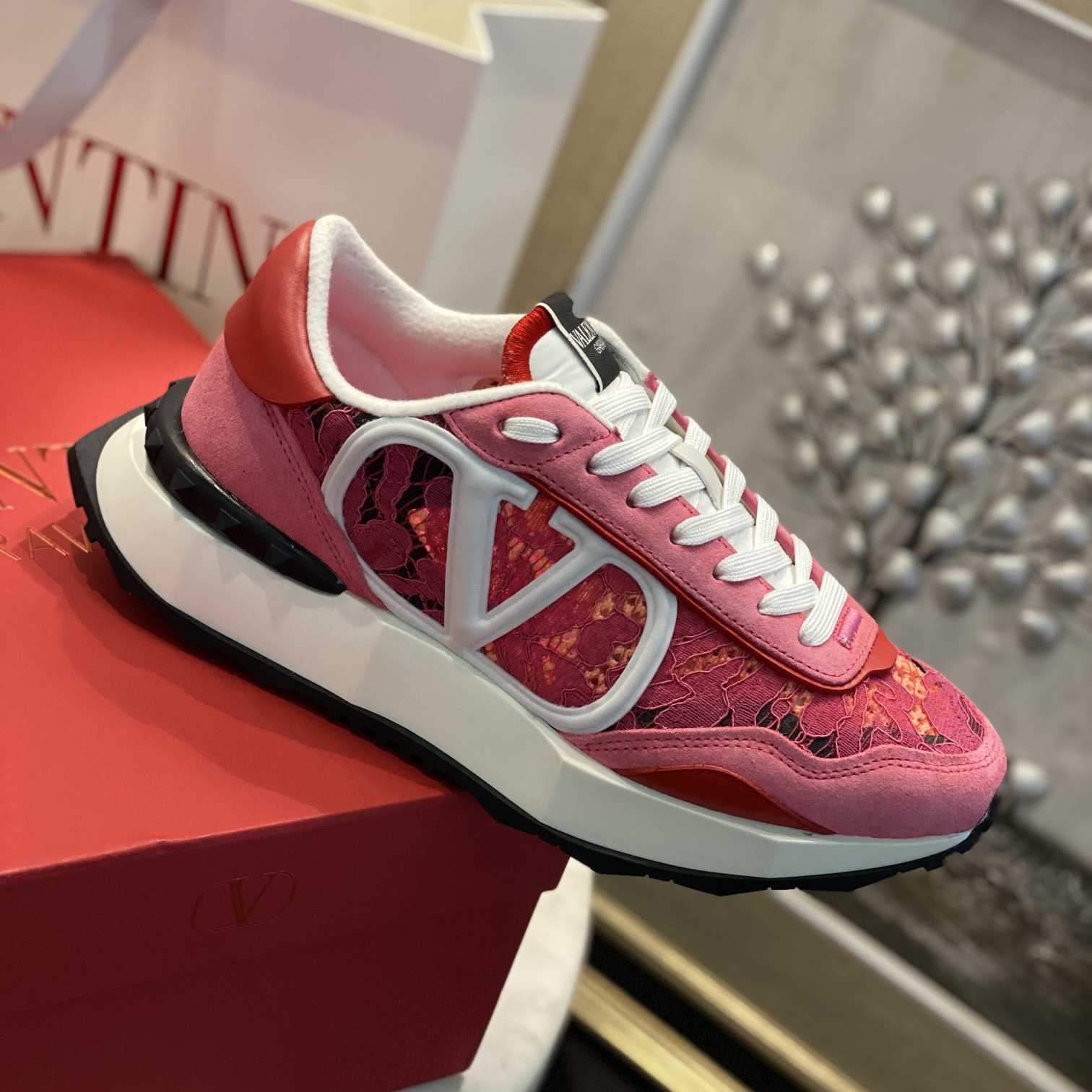 Valenti  Lace And Mesh Lacerunner Sneaker  - FashionPlug