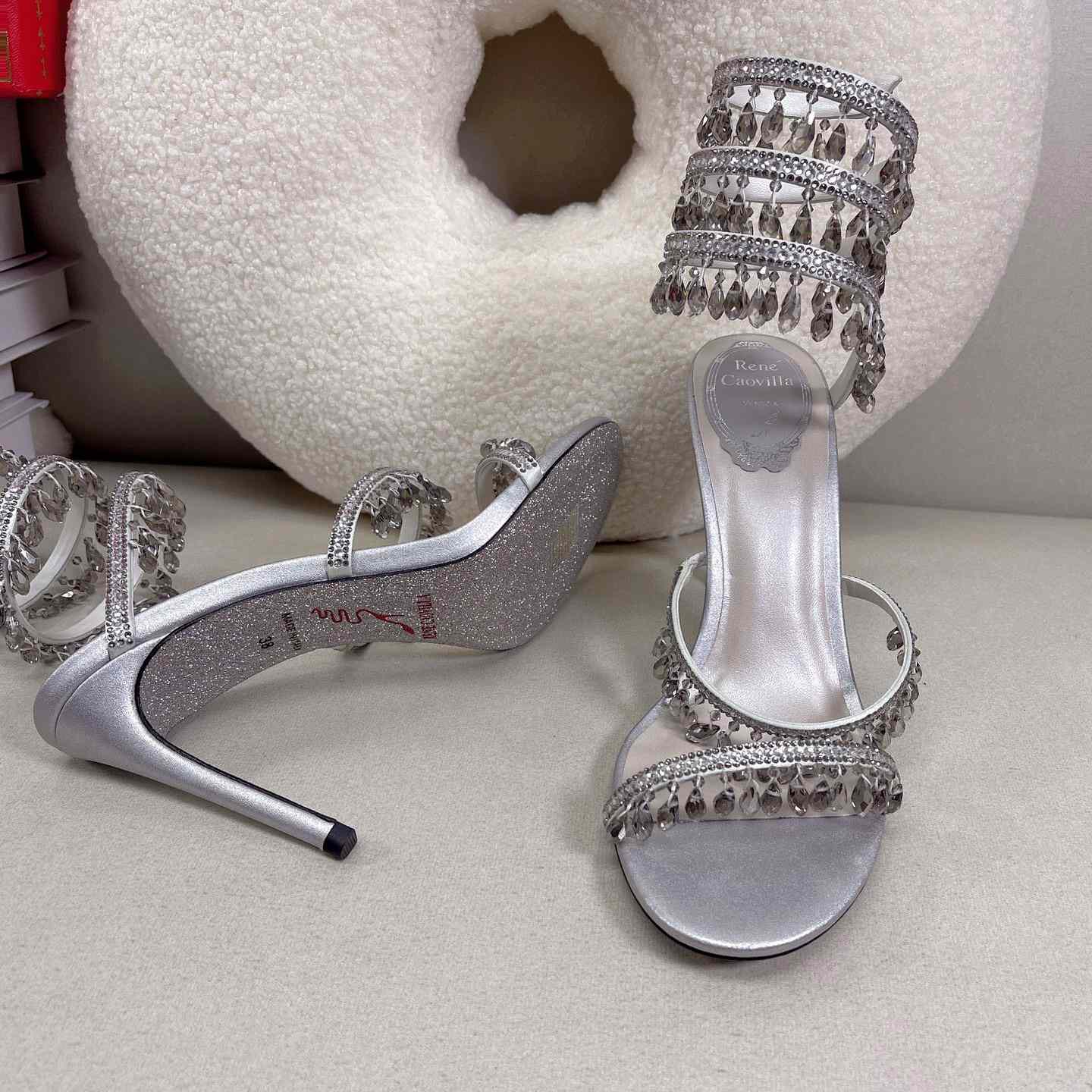 Rene Caovilla Elegant Evening Sandals Chandelier - FashionPlug