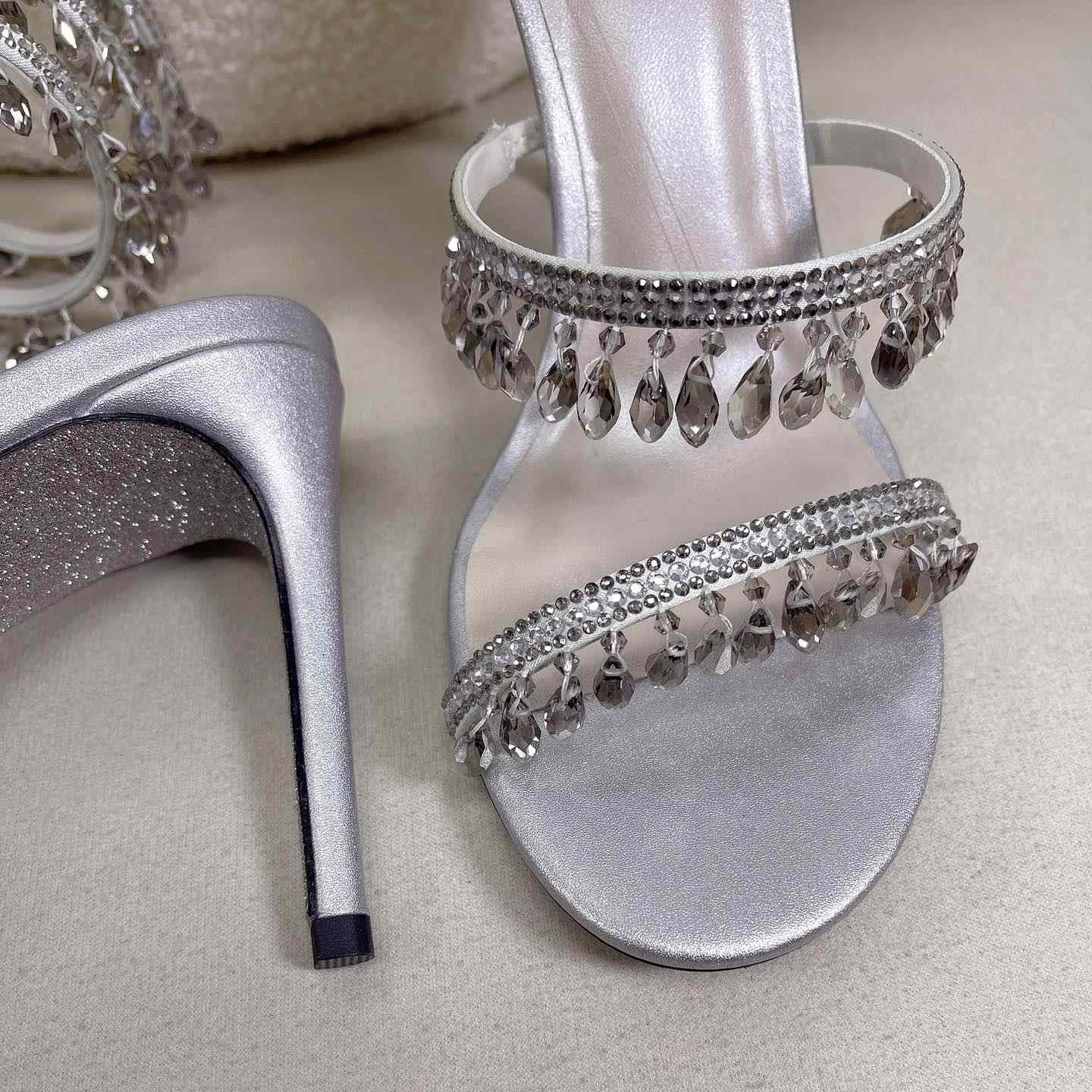 Rene Caovilla Elegant Evening Sandals Chandelier - FashionPlug