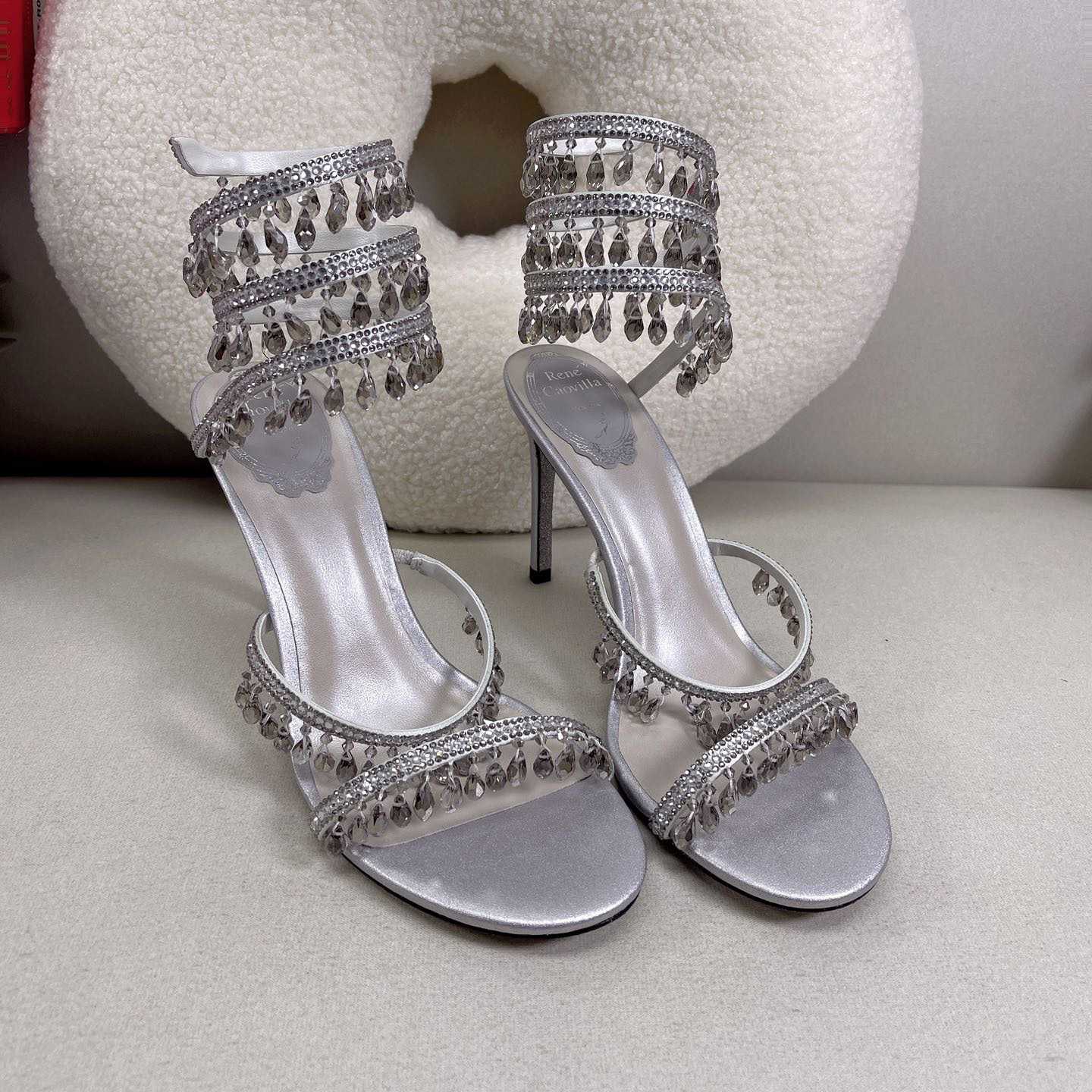 Rene Caovilla Elegant Evening Sandals Chandelier - FashionPlug